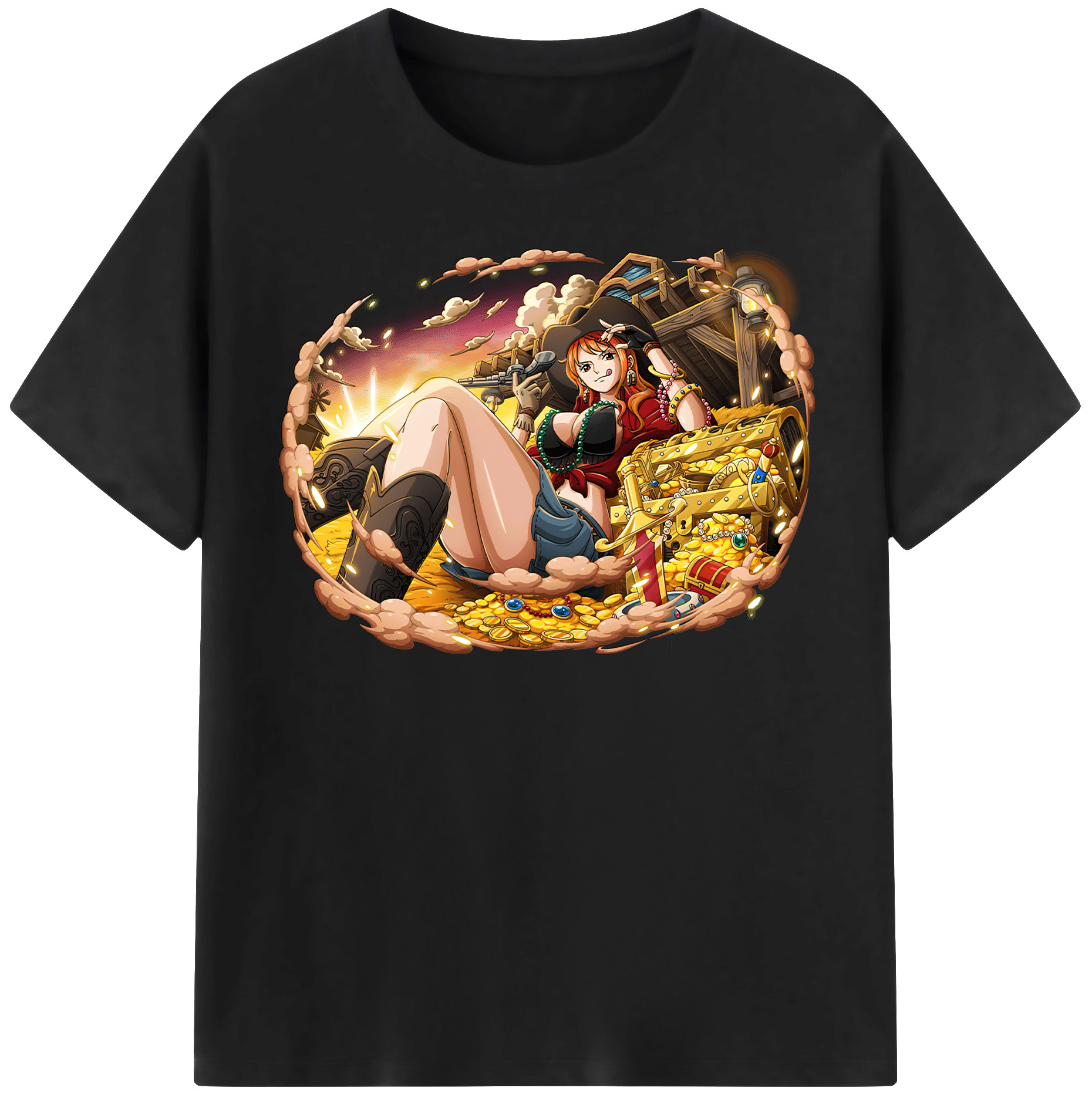 ワンピース ナミ ONE PIECE Nami 綿100％半袖Tシャツ（フロントプリント）