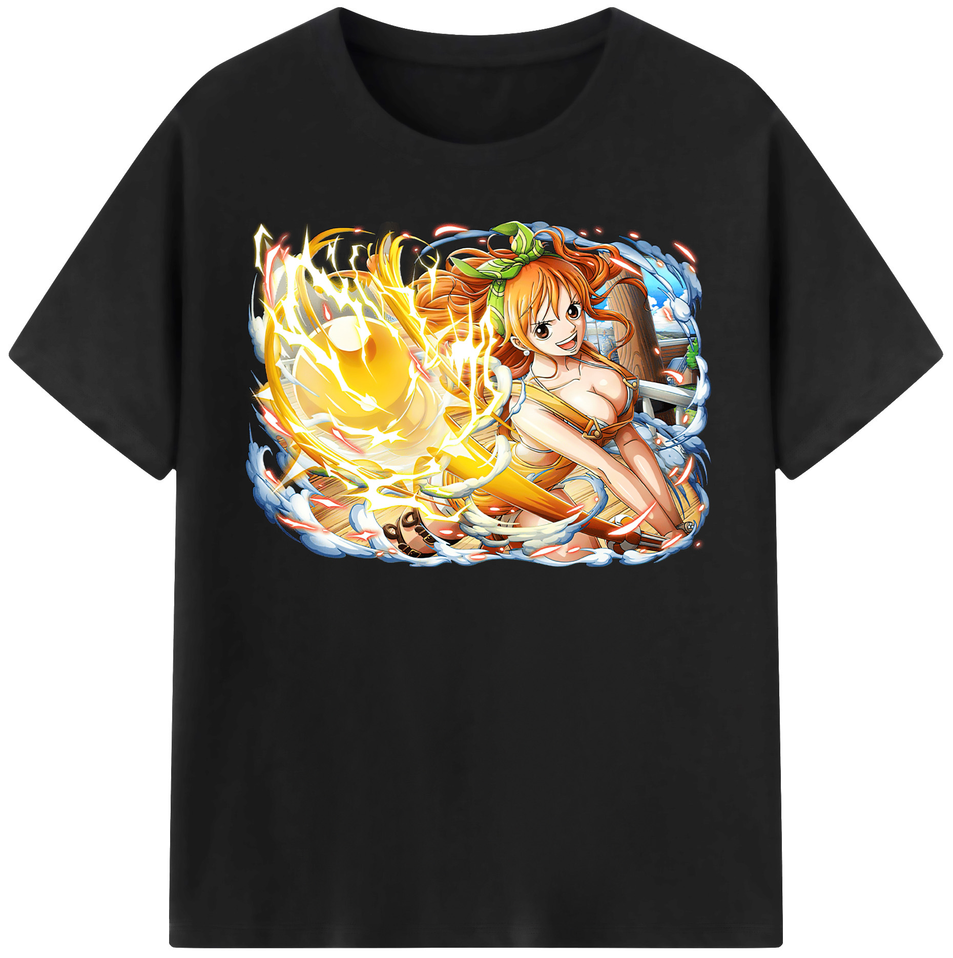ワンピース ナミ ONE PIECE Nami 綿100％半袖Tシャツ（フロントプリント）