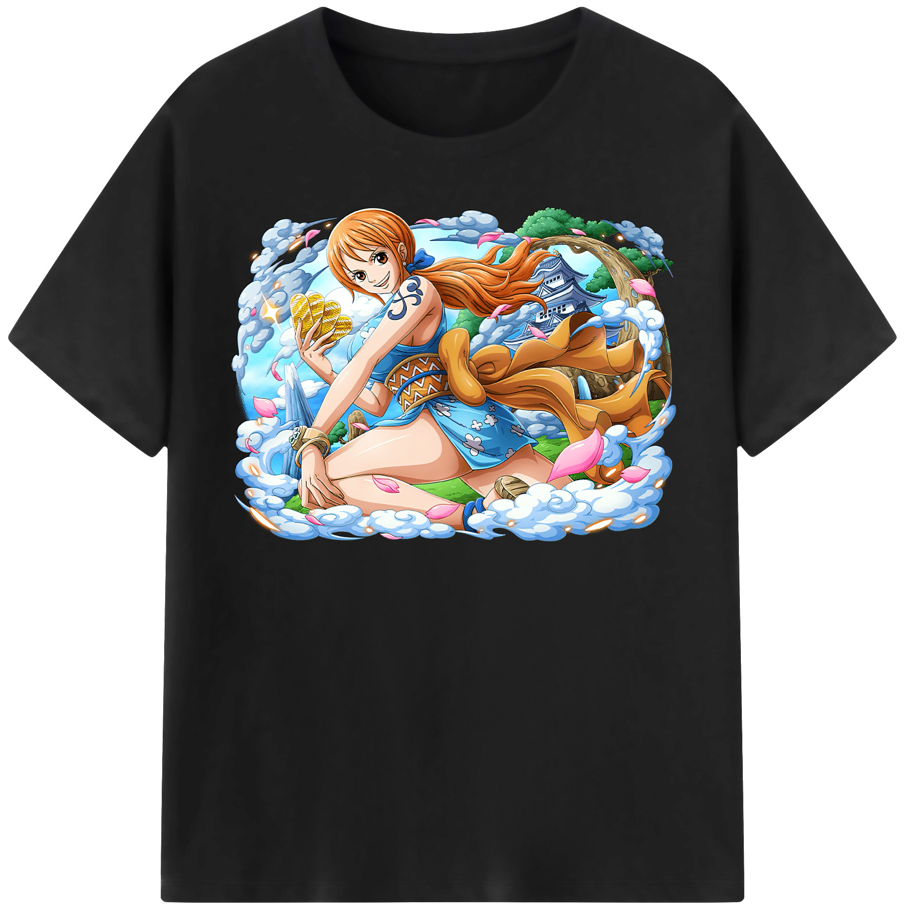 ワンピース ナミ ONE PIECE Nami 綿100％半袖Tシャツ（フロントプリント）