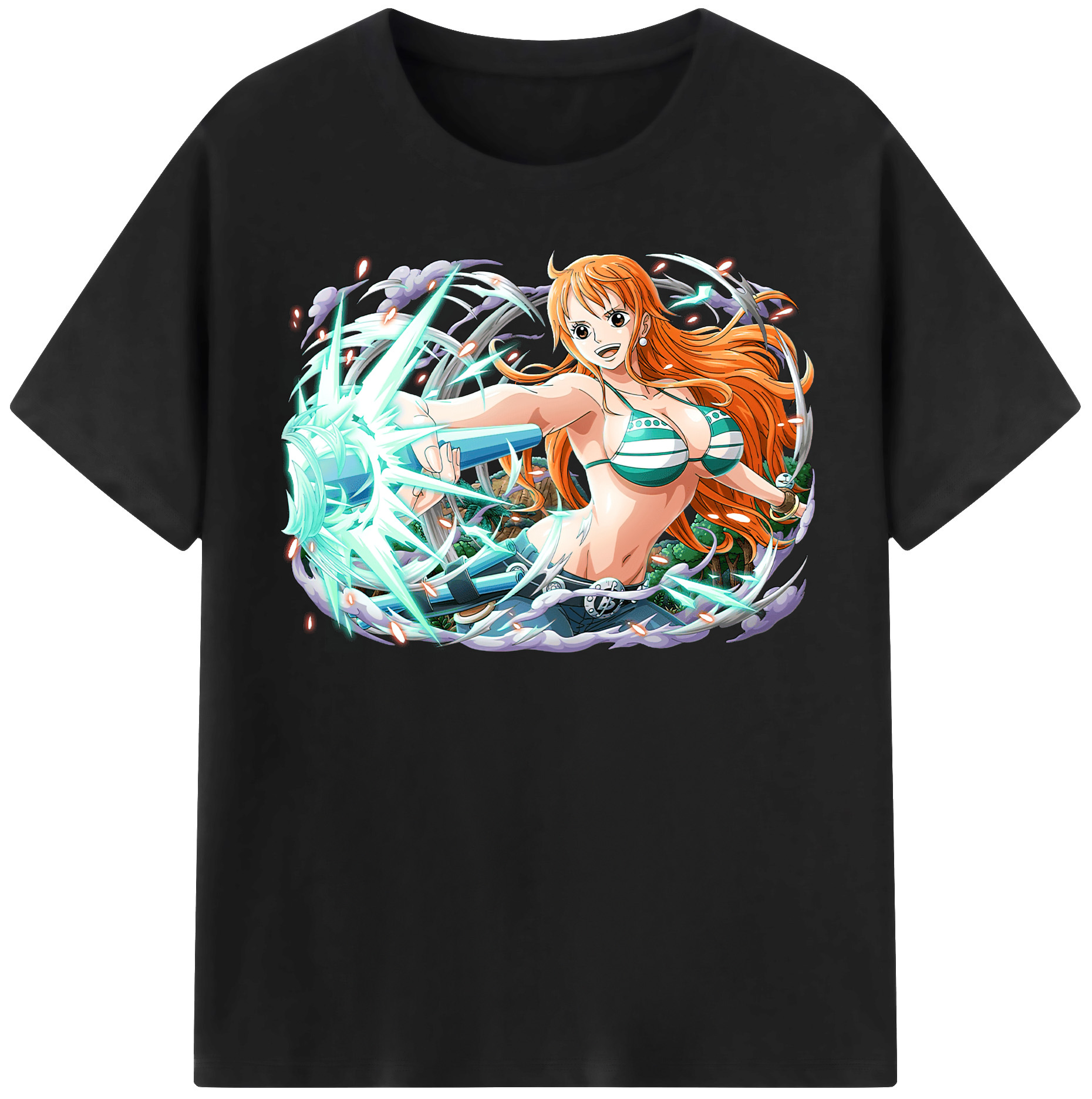 ワンピース ナミ ONE PIECE Nami 綿100％半袖Tシャツ（フロントプリント）