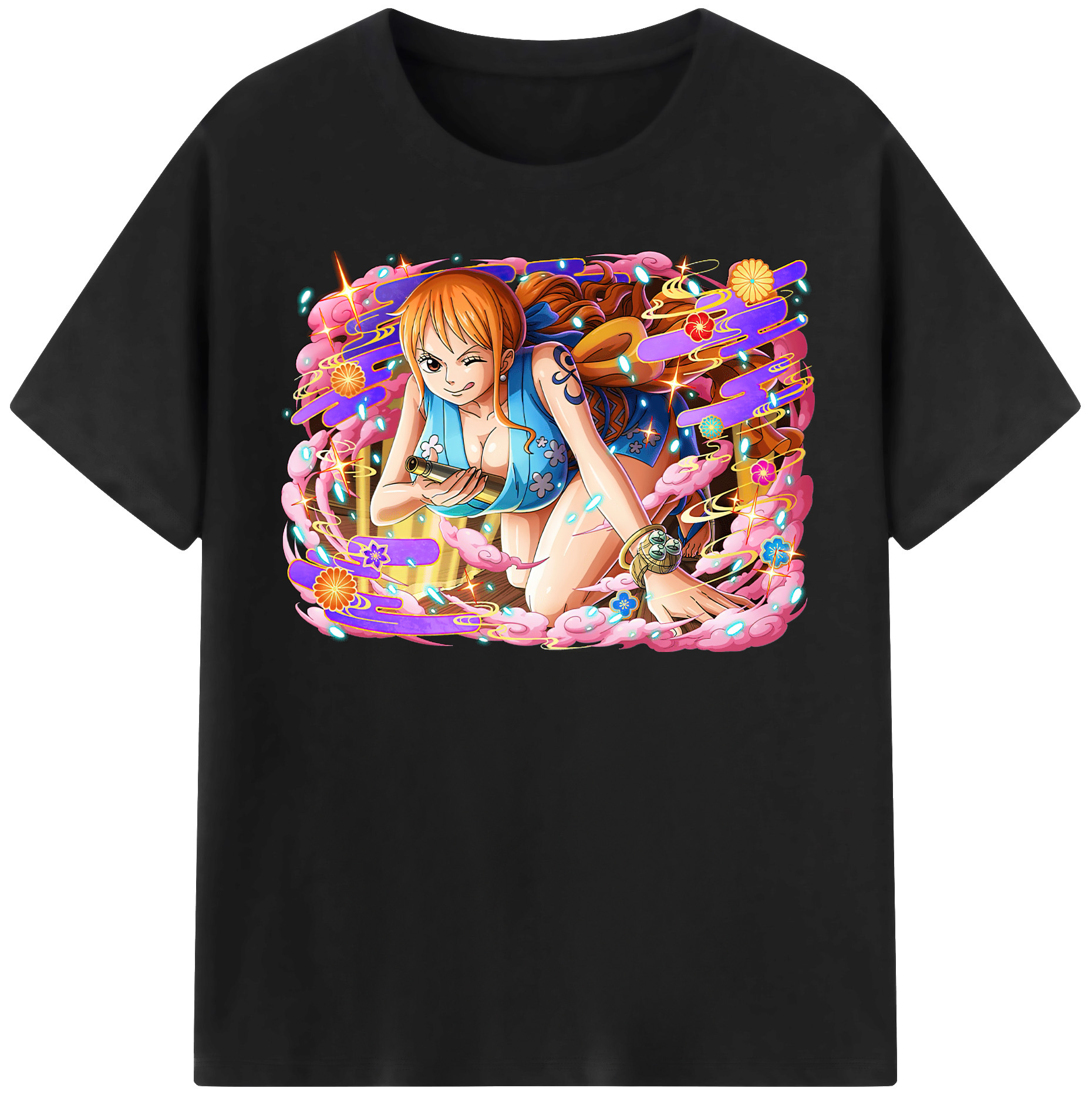 ワンピース ナミ ONE PIECE Nami 綿100％半袖Tシャツ（フロントプリント）