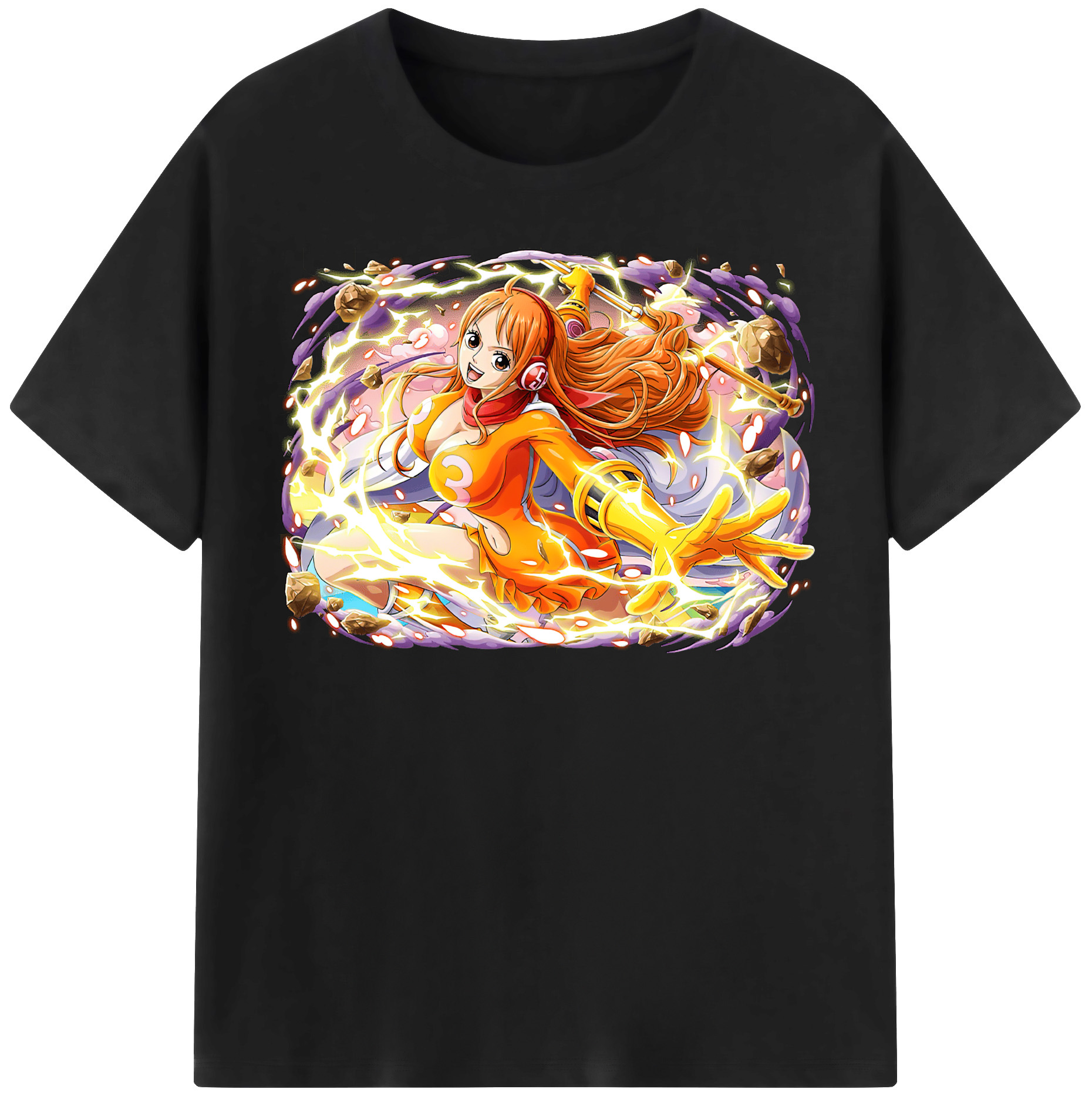 ワンピース ナミ ONE PIECE Nami 綿100％半袖Tシャツ（フロントプリント）