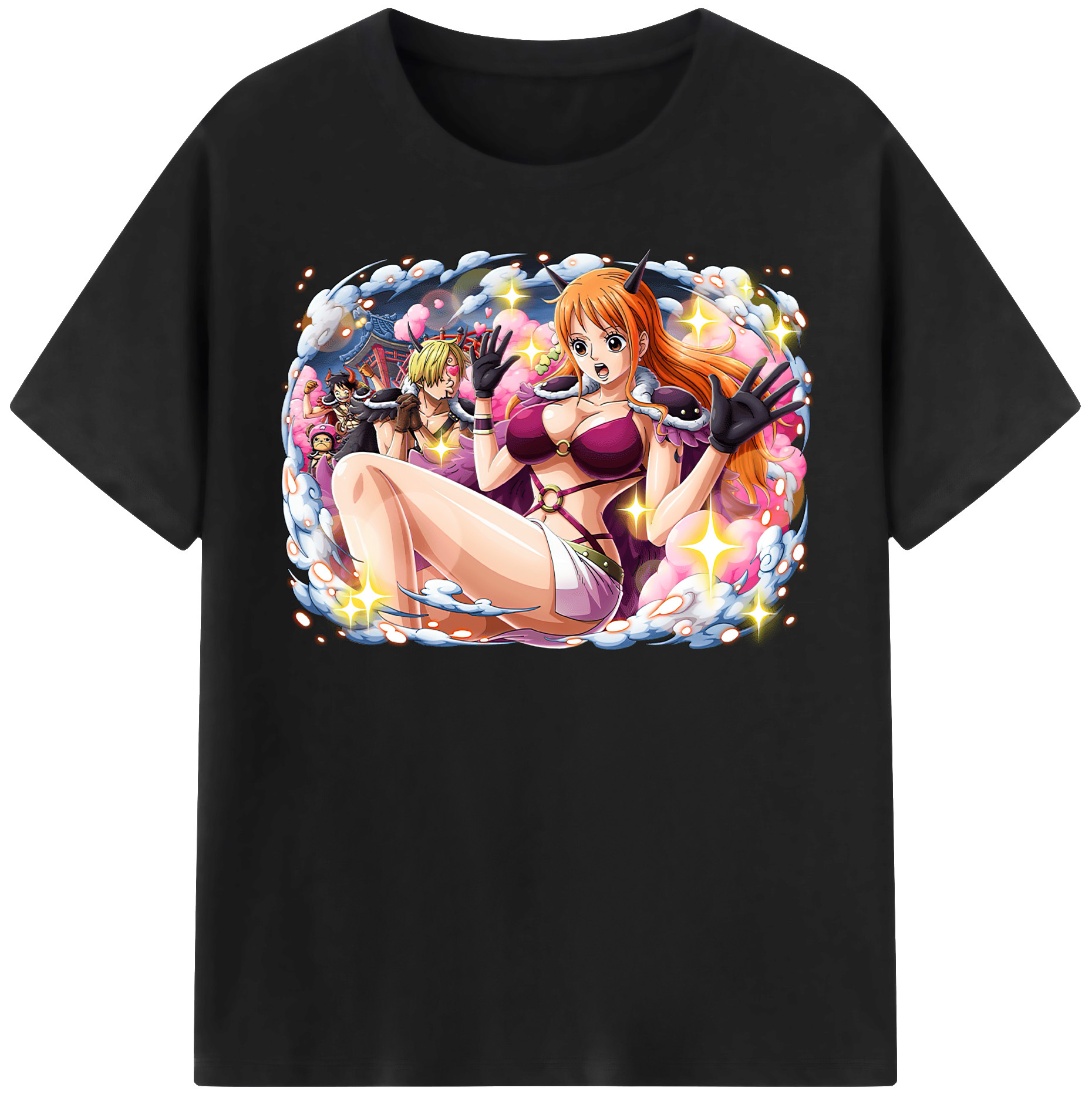 ワンピース ナミ ONE PIECE Nami 綿100％半袖Tシャツ（フロントプリント）