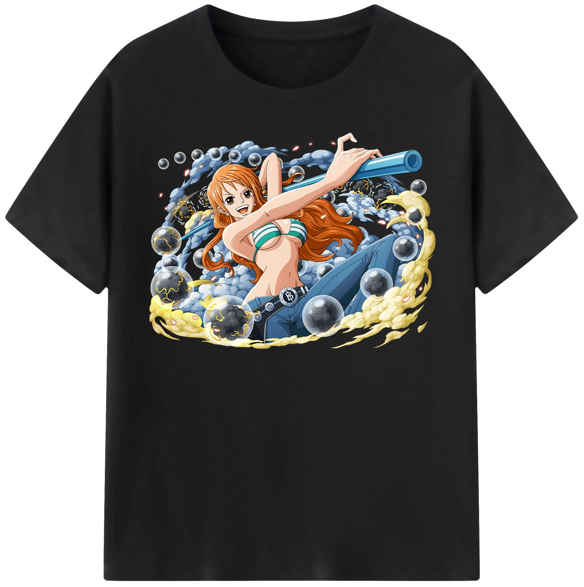 ワンピース ナミ ONE PIECE Nami 綿100％半袖Tシャツ（フロントプリント）