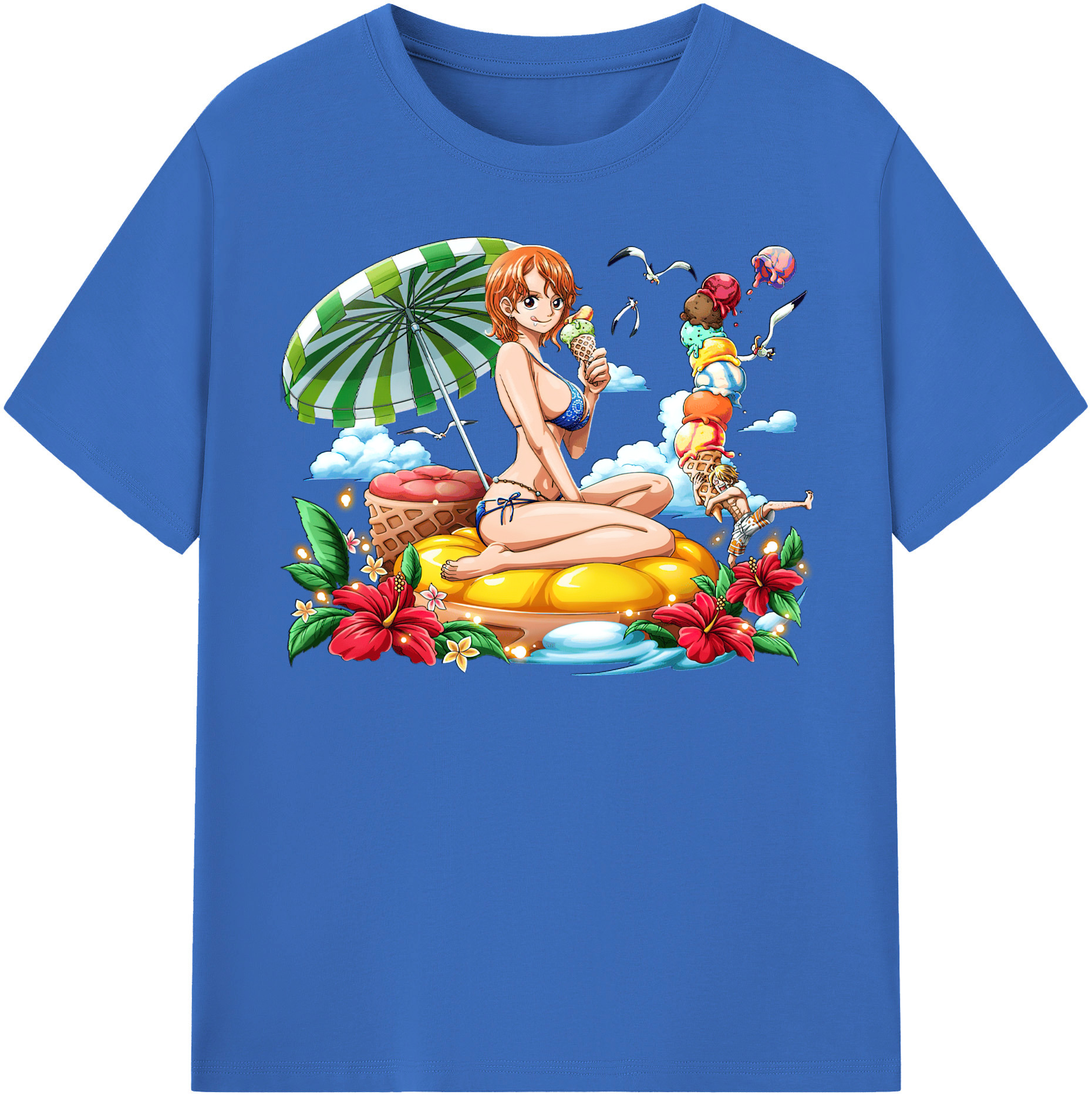 ワンピース ナミ ONE PIECE Nami 綿100％半袖Tシャツ（フロントプリント）