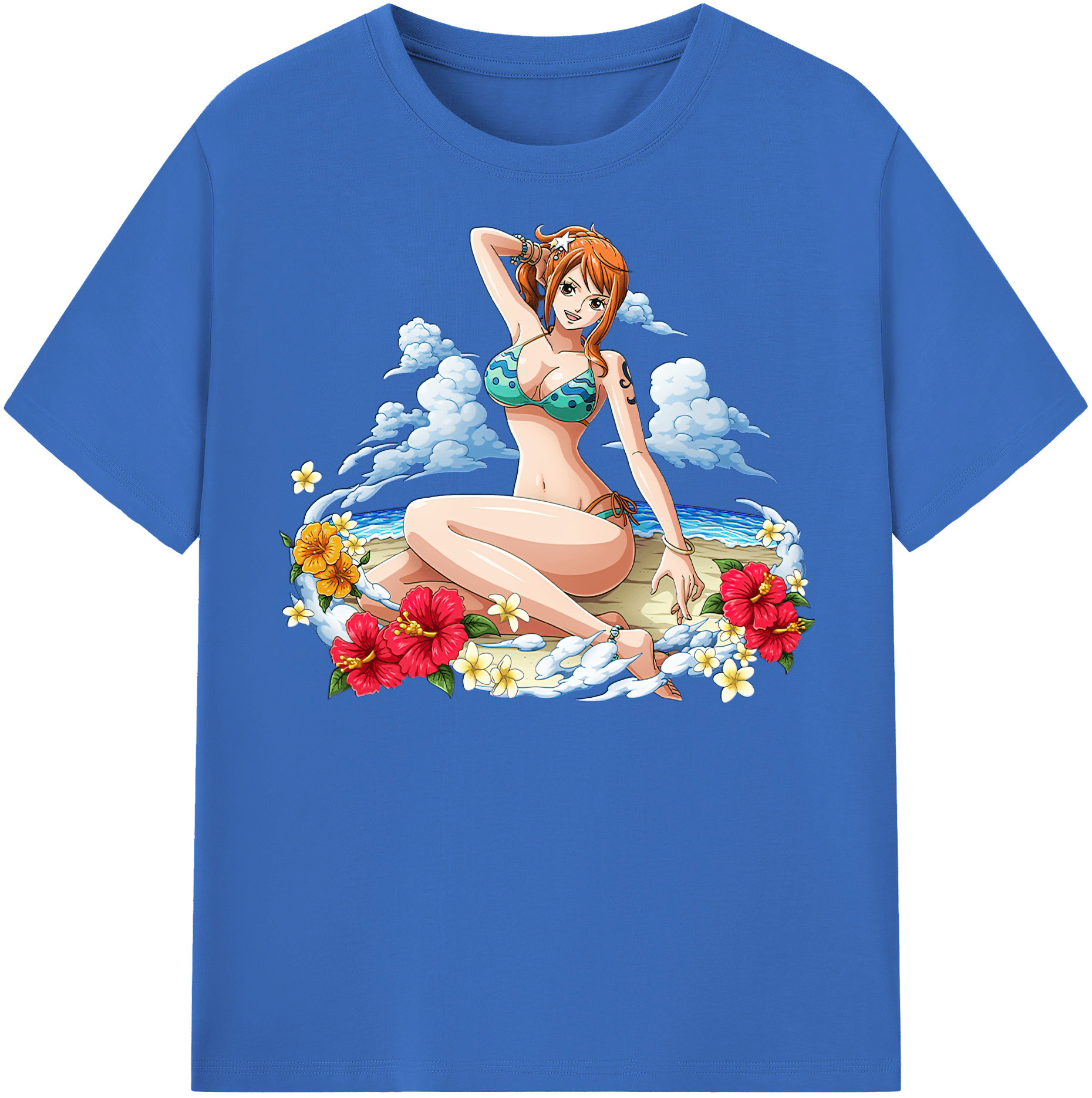 ワンピース ナミ ONE PIECE Nami 綿100％半袖Tシャツ（フロントプリント）
