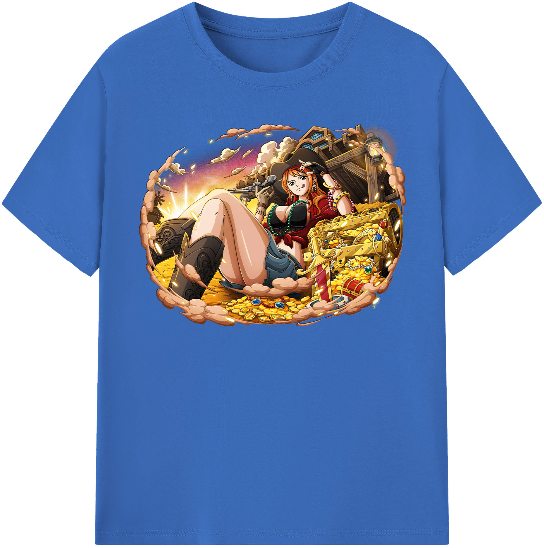 ワンピース ナミ ONE PIECE Nami 綿100％半袖Tシャツ（フロントプリント）