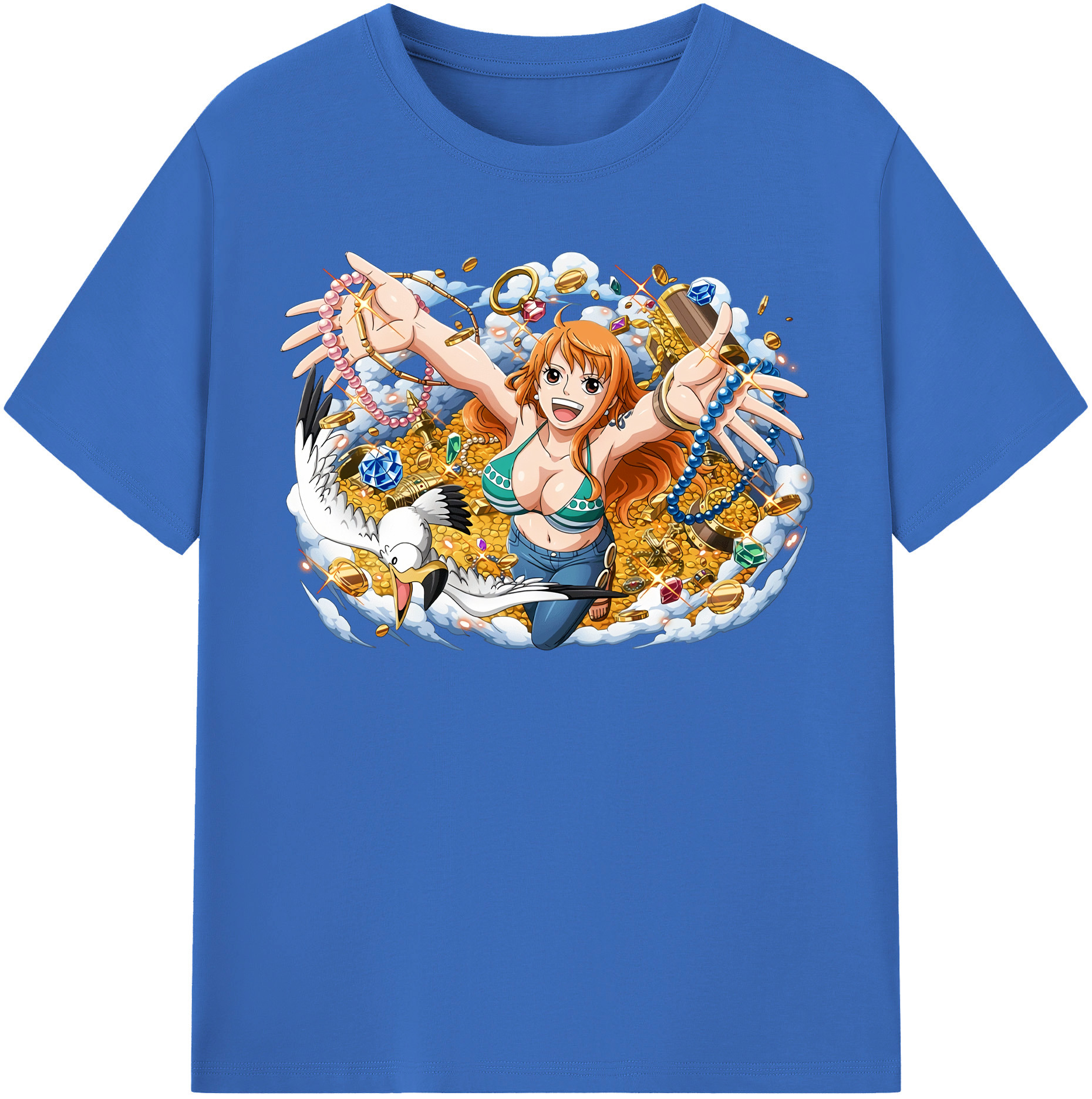 ワンピース ナミ ONE PIECE Nami 綿100％半袖Tシャツ（フロントプリント）