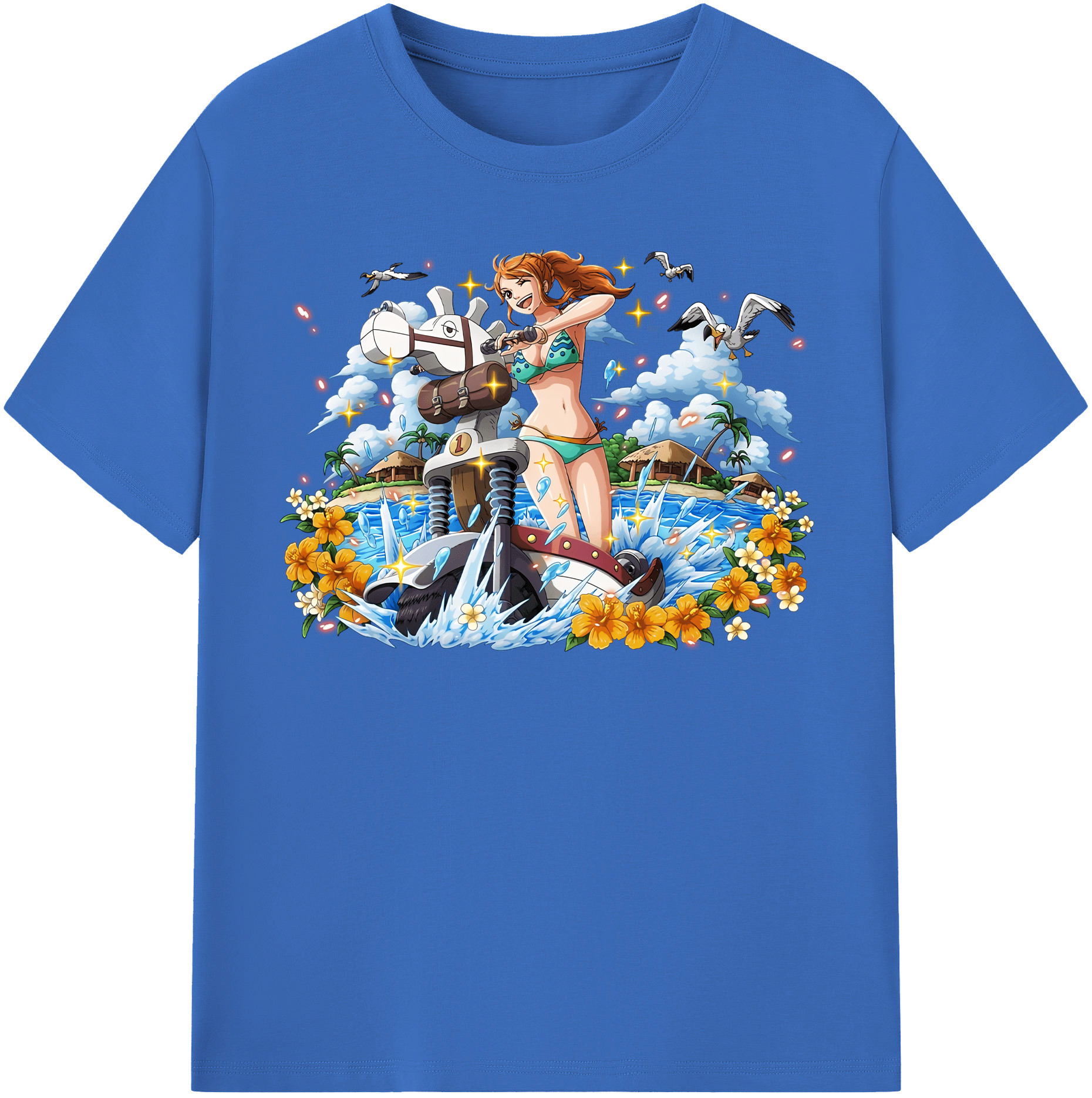 ワンピース ナミ ONE PIECE Nami 綿100％半袖Tシャツ（フロントプリント）