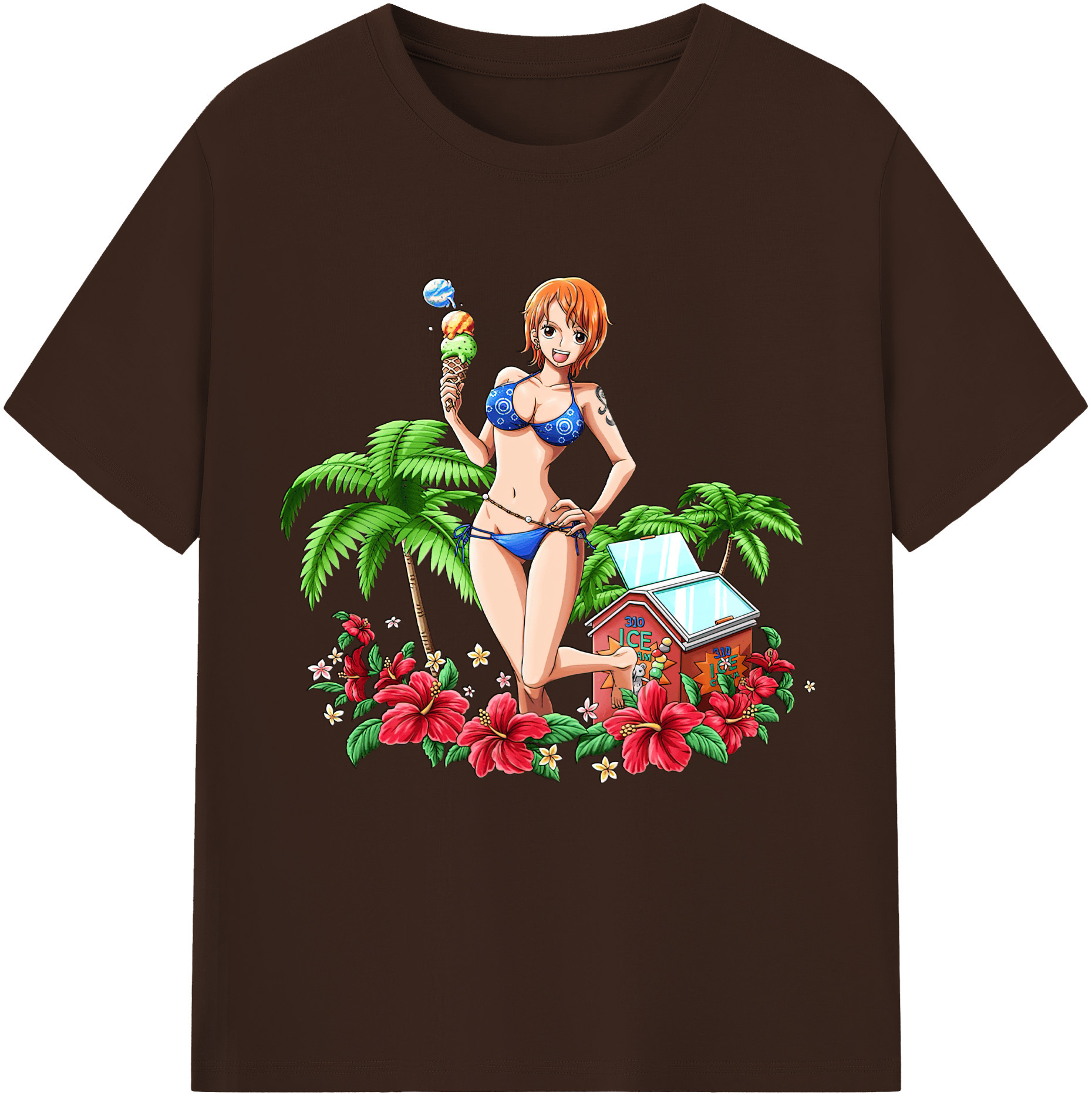 ワンピース ナミ ONE PIECE Nami 綿100％半袖Tシャツ（フロントプリント）