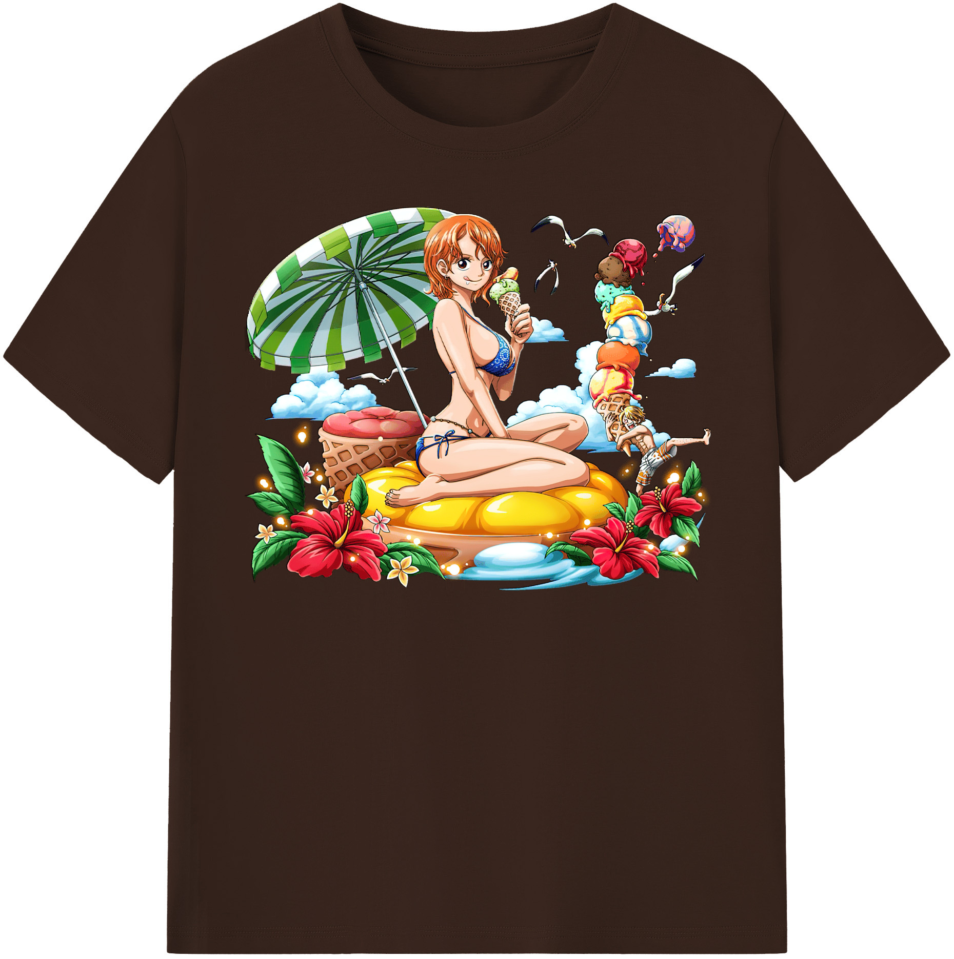 ワンピース ナミ ONE PIECE Nami 綿100％半袖Tシャツ（フロントプリント）