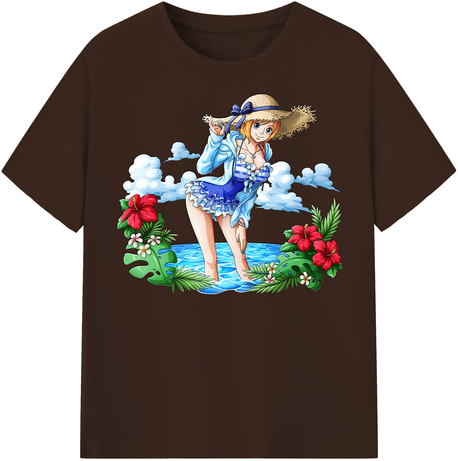 ワンピース ナミ ONE PIECE Nami 綿100％半袖Tシャツ（フロントプリント）