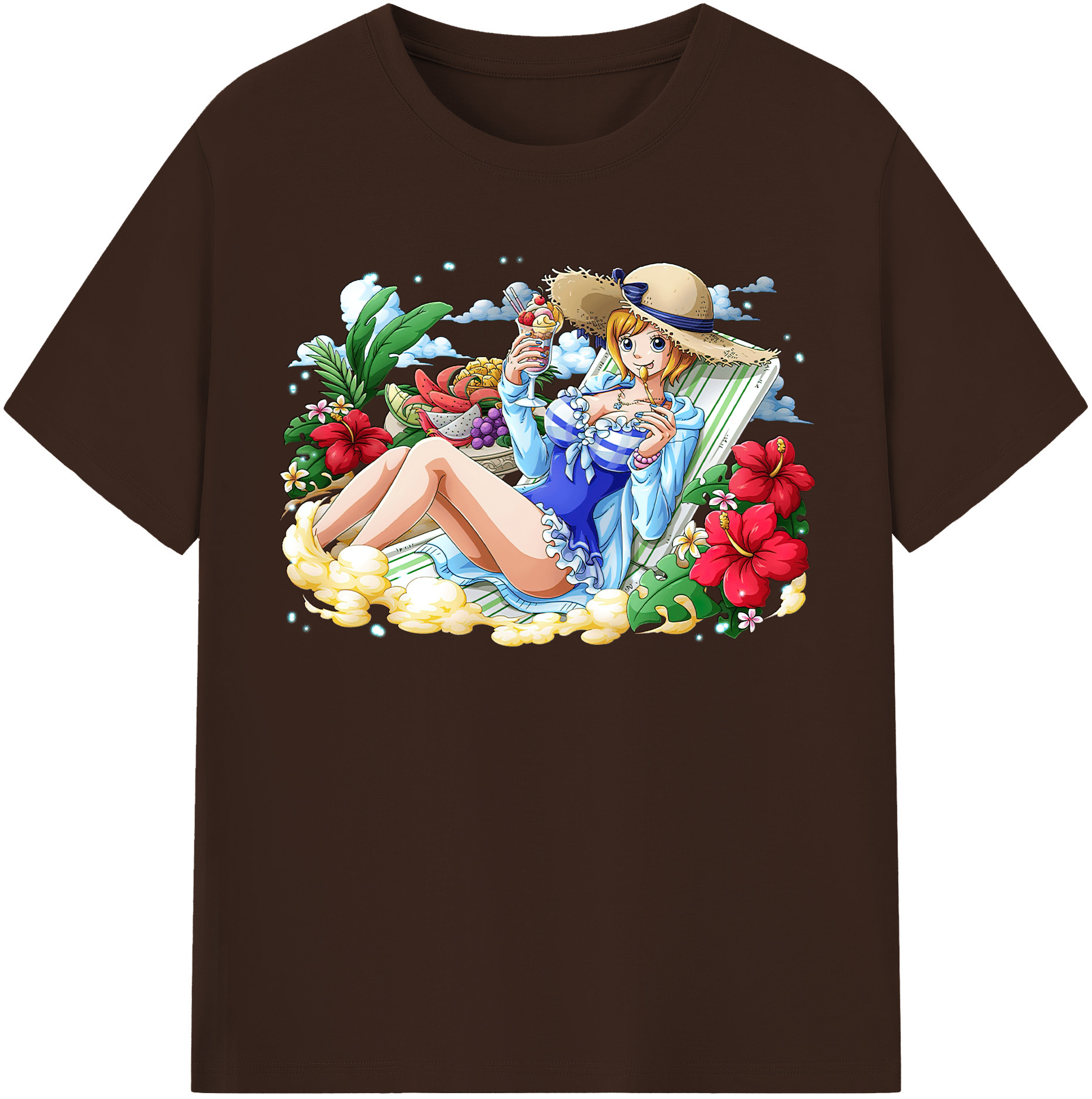 ワンピース ナミ ONE PIECE Nami 綿100％半袖Tシャツ（フロントプリント）