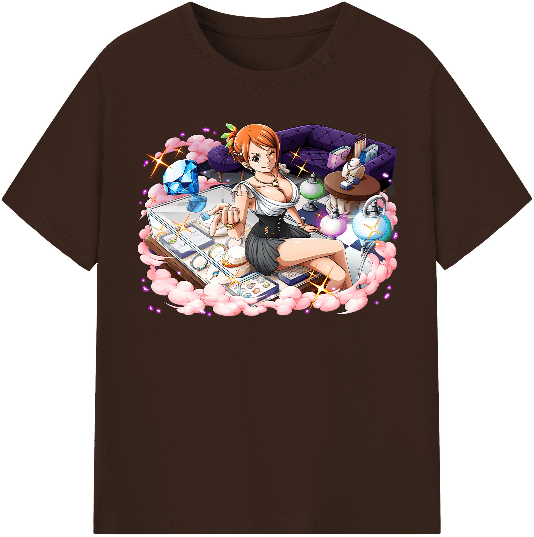 ワンピース ナミ ONE PIECE Nami 綿100％半袖Tシャツ（フロントプリント）
