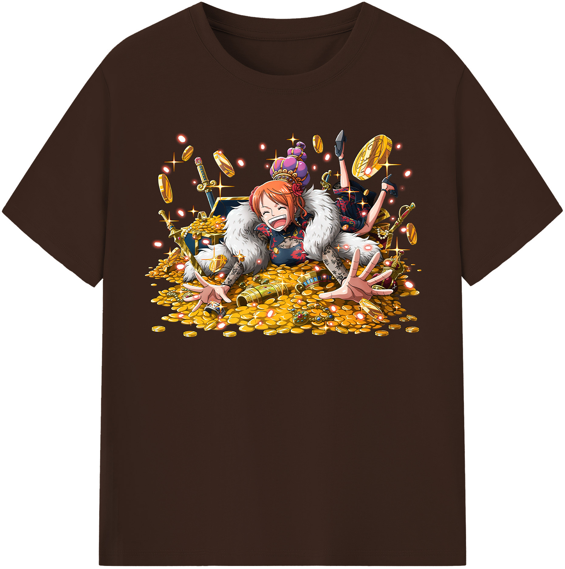 ワンピース ナミ ONE PIECE Nami 綿100％半袖Tシャツ（フロントプリント）