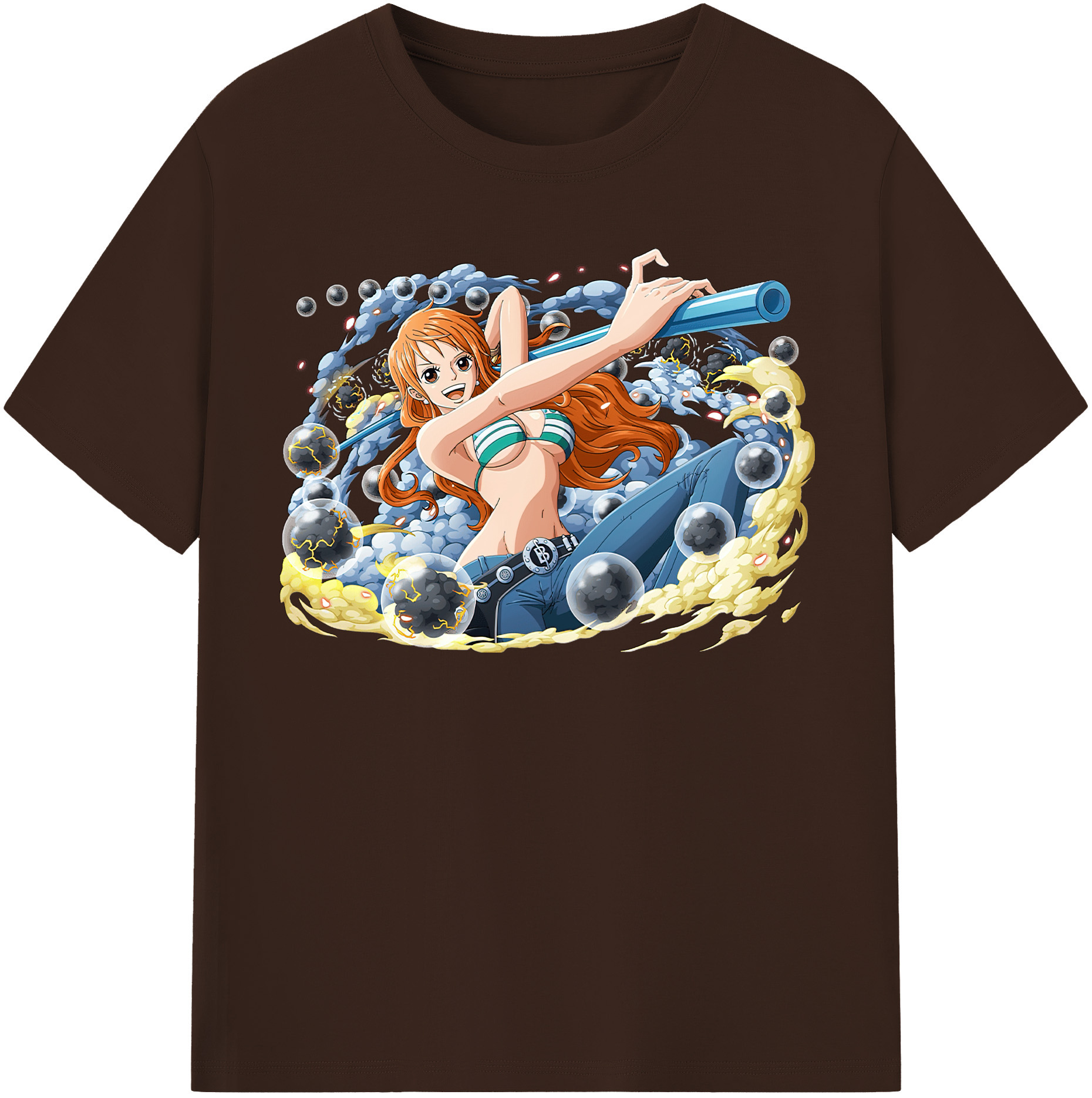ワンピース ナミ ONE PIECE Nami 綿100％半袖Tシャツ（フロントプリント）