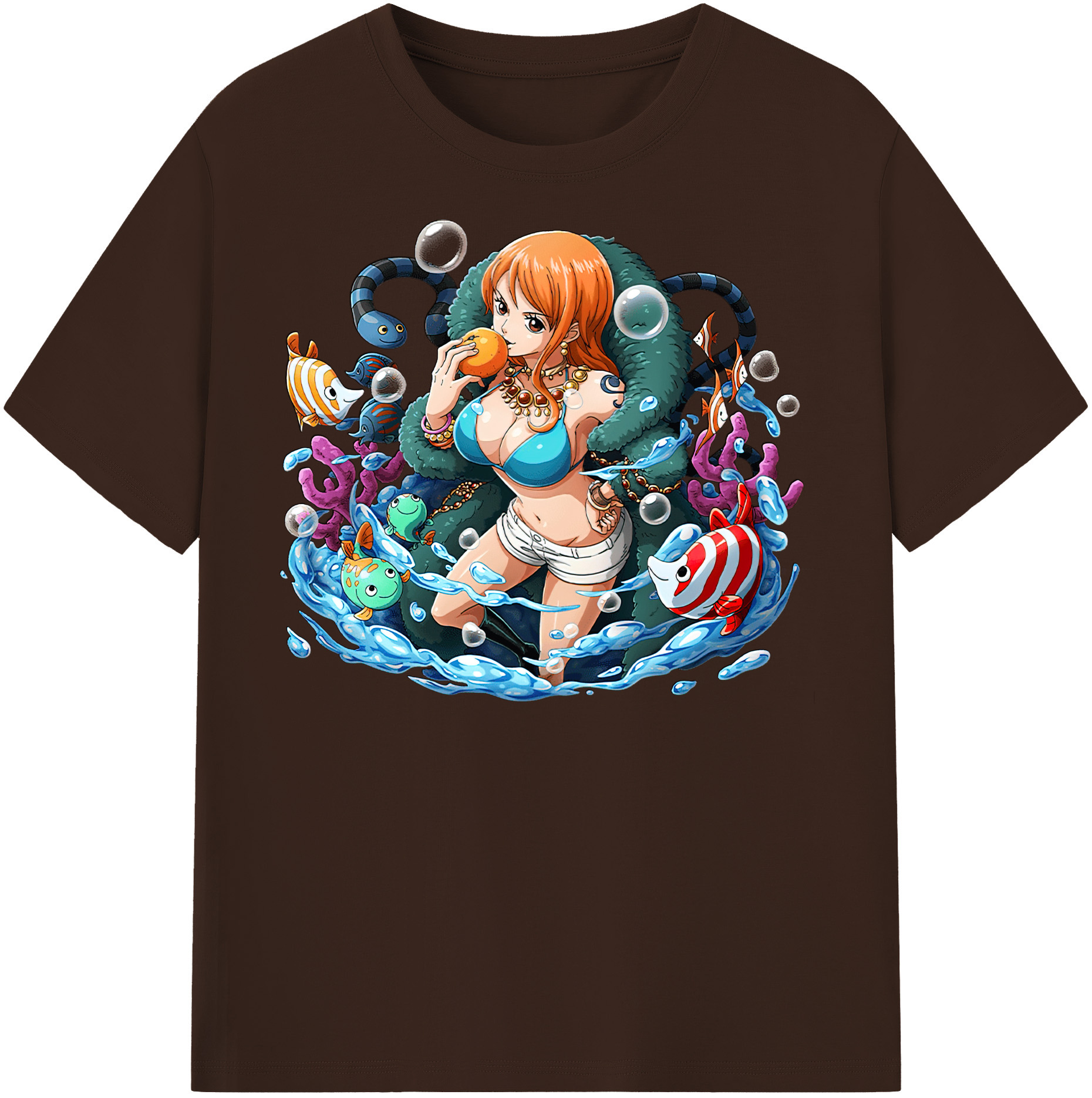 ワンピース ナミ ONE PIECE Nami 綿100％半袖Tシャツ（フロントプリント）