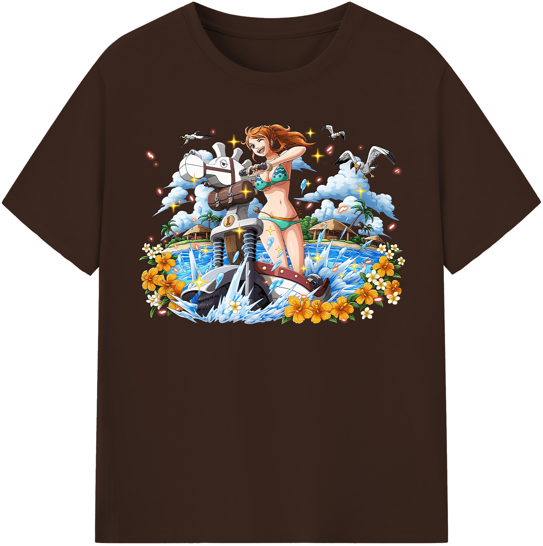 ワンピース ナミ ONE PIECE Nami 綿100％半袖Tシャツ（フロントプリント）