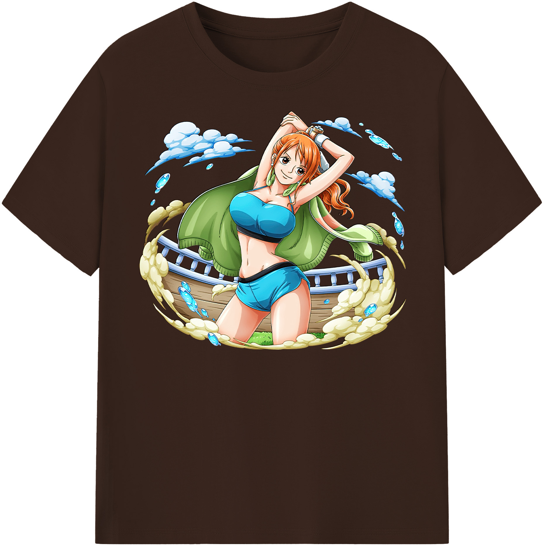 ワンピース ナミ ONE PIECE Nami 綿100％半袖Tシャツ（フロントプリント）