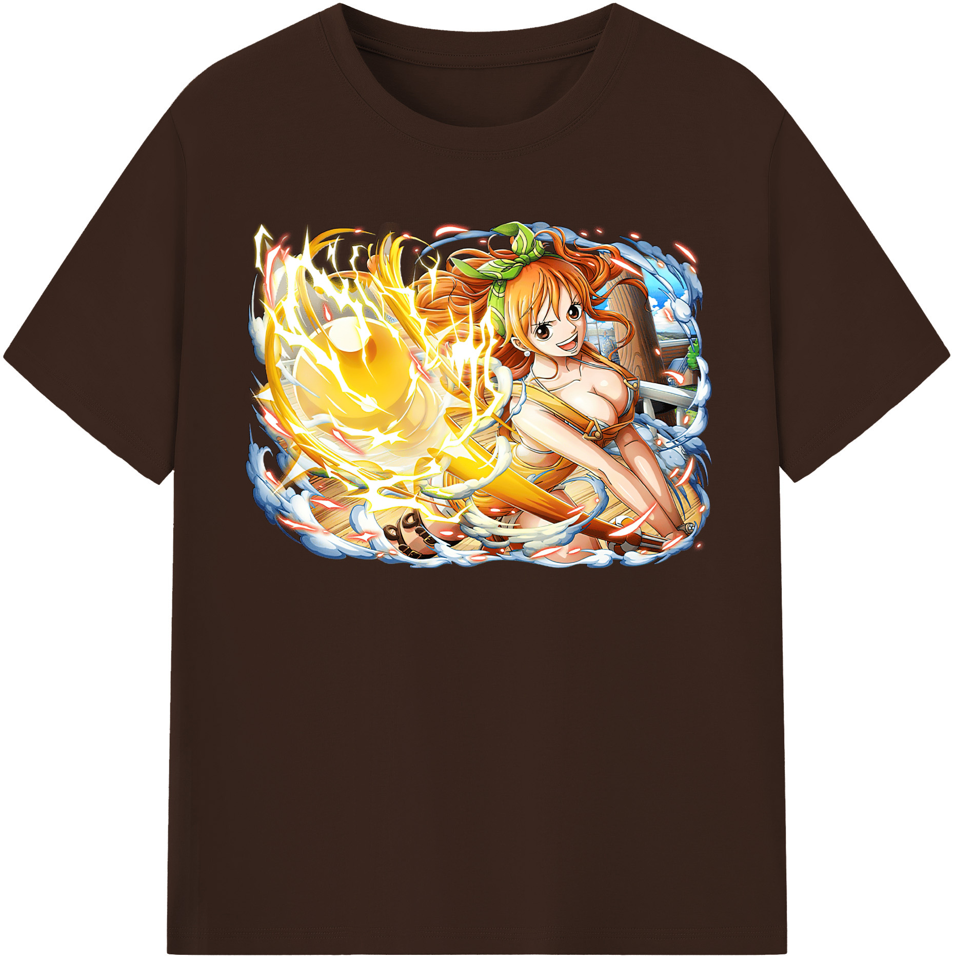 ワンピース ナミ ONE PIECE Nami 綿100％半袖Tシャツ（フロントプリント）