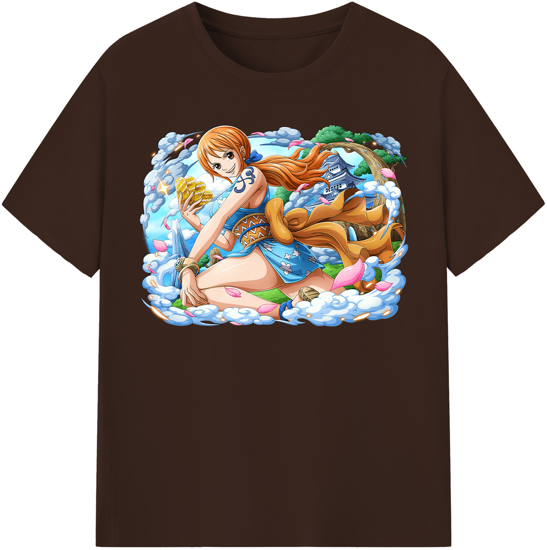 ワンピース ナミ ONE PIECE Nami 綿100％半袖Tシャツ（フロントプリント）