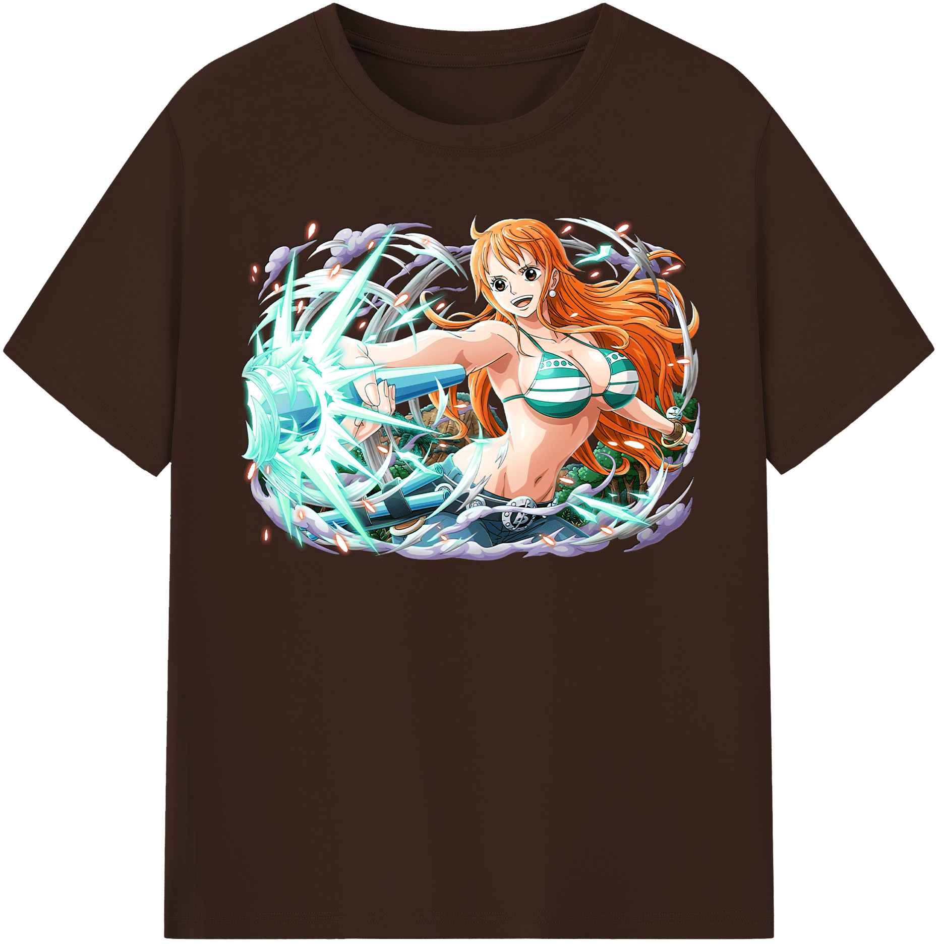 ワンピース ナミ ONE PIECE Nami 綿100％半袖Tシャツ（フロントプリント）