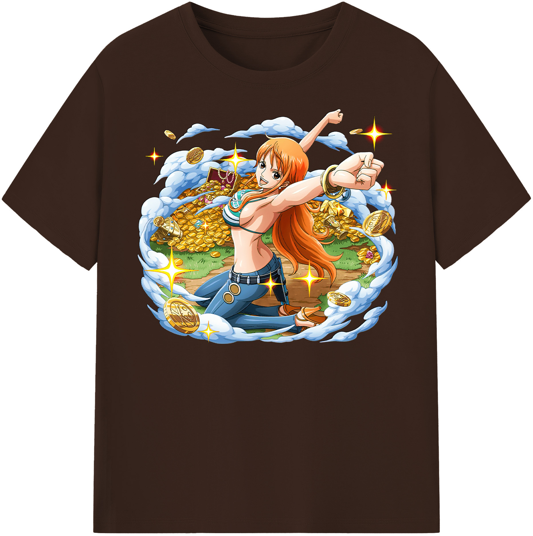 ワンピース ナミ ONE PIECE Nami 綿100％半袖Tシャツ（フロントプリント）
