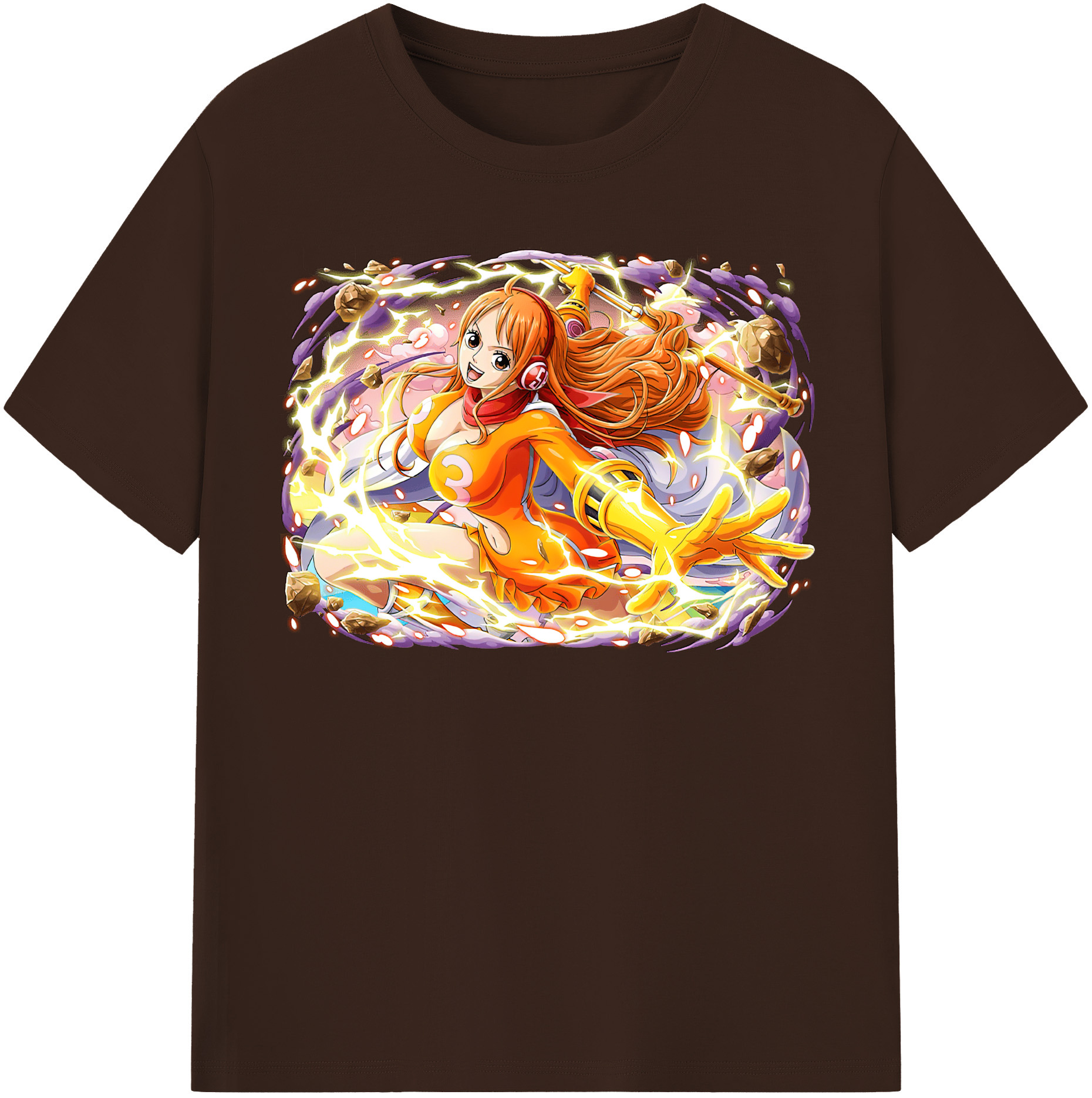 ワンピース ナミ ONE PIECE Nami 綿100％半袖Tシャツ（フロントプリント）