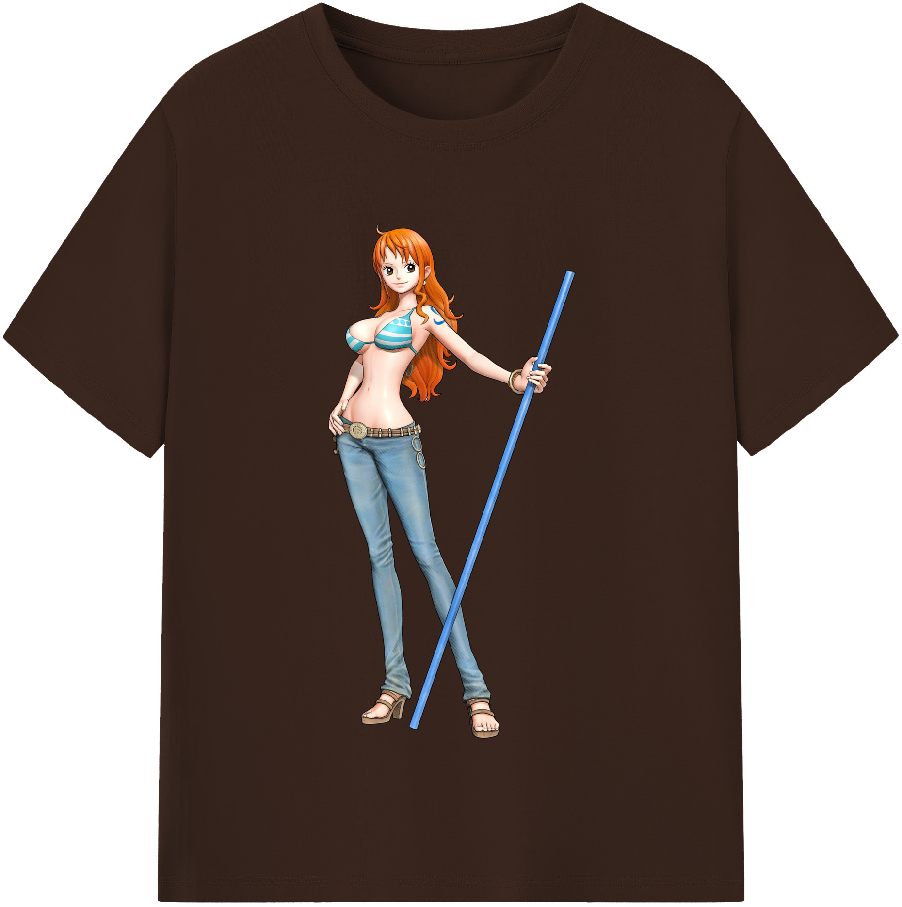 ワンピース ナミ ONE PIECE Nami 綿100％半袖Tシャツ（フロントプリント）