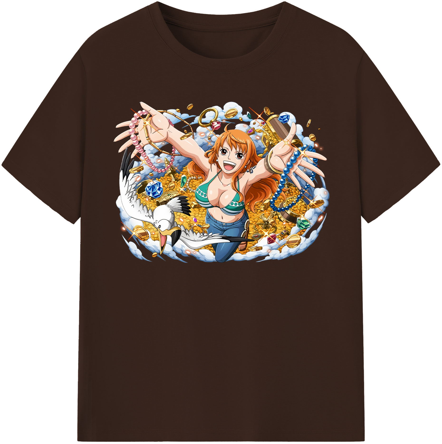 ワンピース ナミ ONE PIECE Nami 綿100％半袖Tシャツ（フロントプリント）