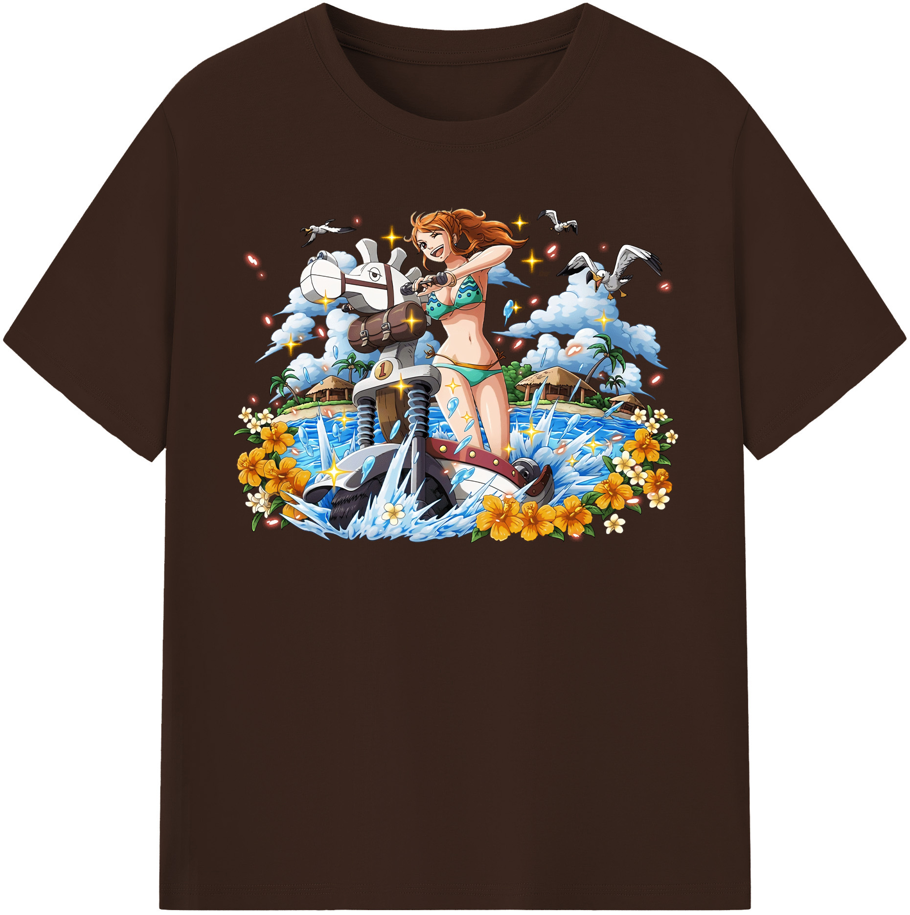 ワンピース ナミ ONE PIECE Nami 綿100％半袖Tシャツ（フロントプリント）