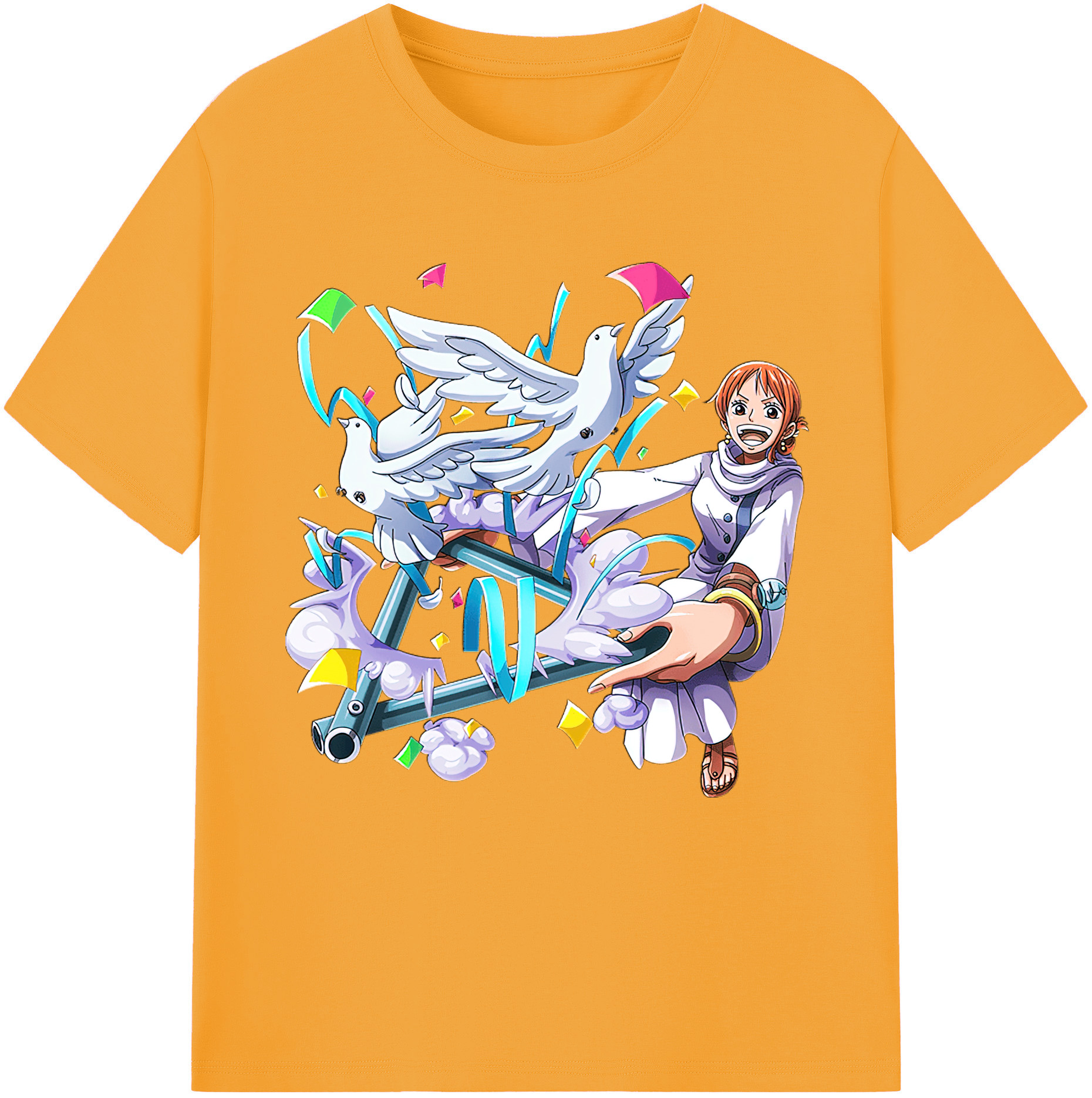 ワンピース ナミ ONE PIECE Nami 綿100％半袖Tシャツ（フロントプリント）