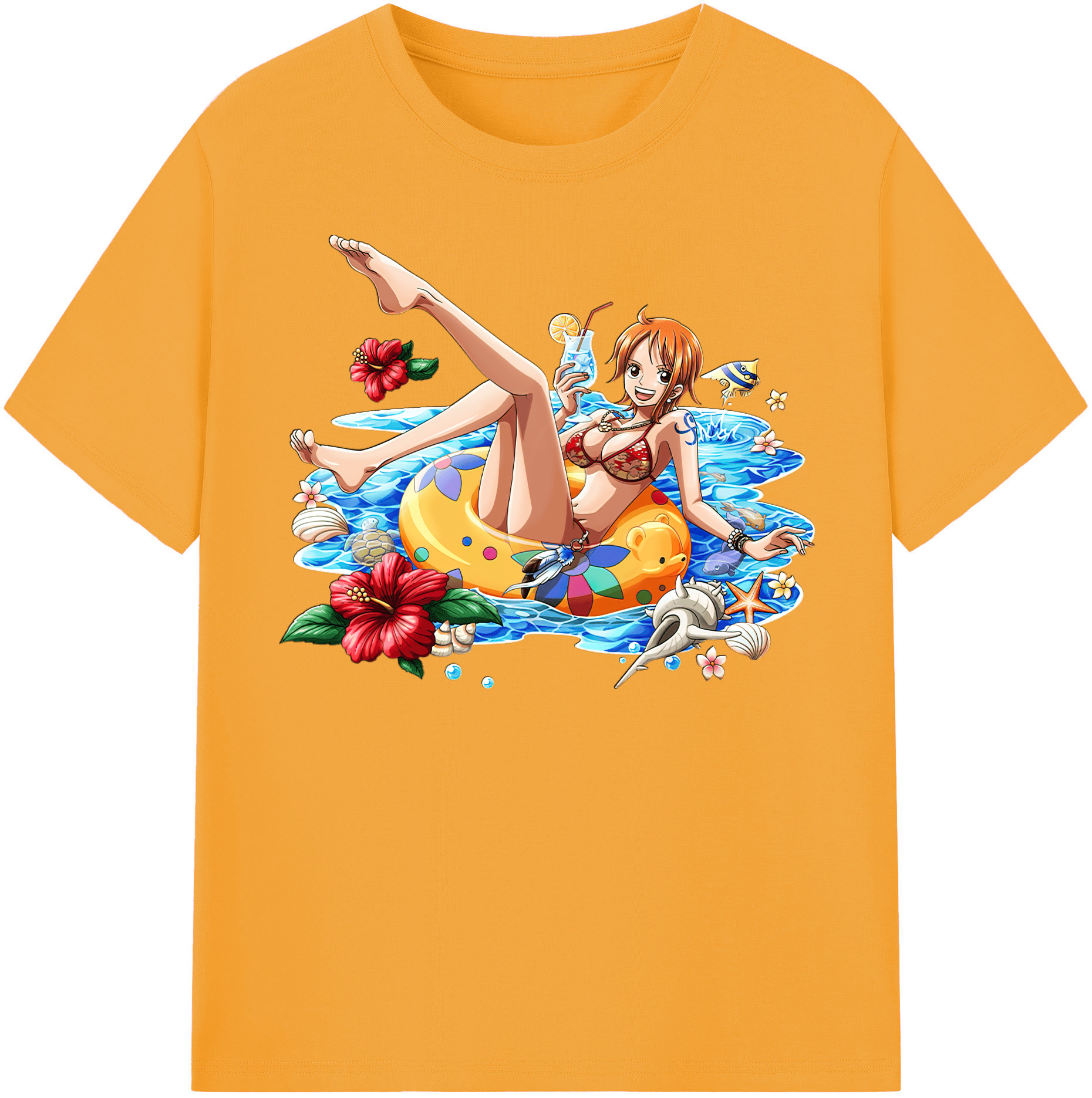 ワンピース ナミ ONE PIECE Nami 綿100％半袖Tシャツ（フロントプリント）