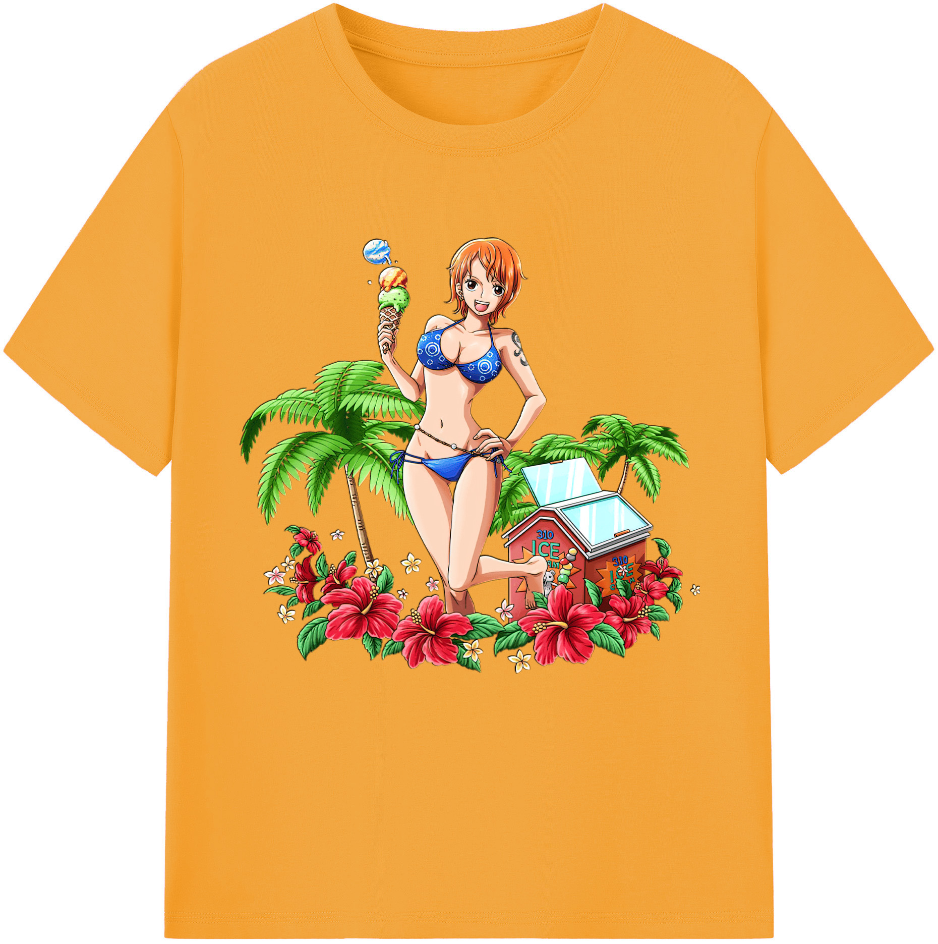 ワンピース ナミ ONE PIECE Nami 綿100％半袖Tシャツ（フロントプリント）