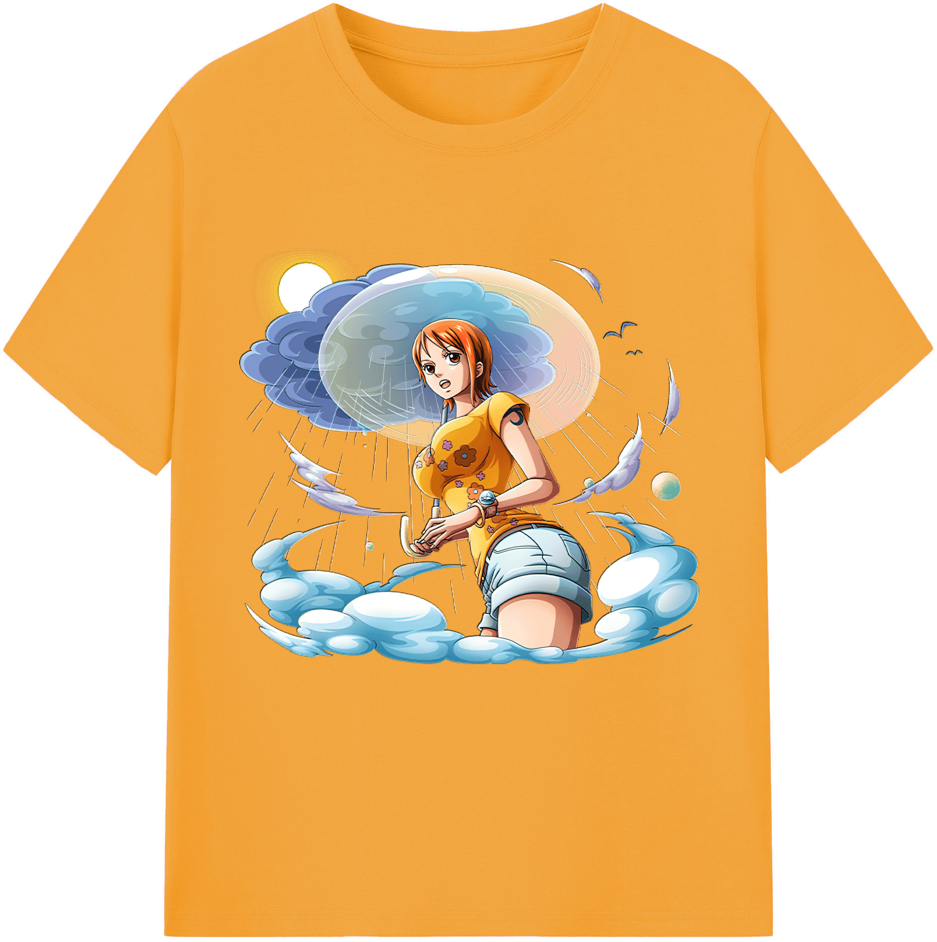 ワンピース ナミ ONE PIECE Nami 綿100％半袖Tシャツ（フロントプリント）