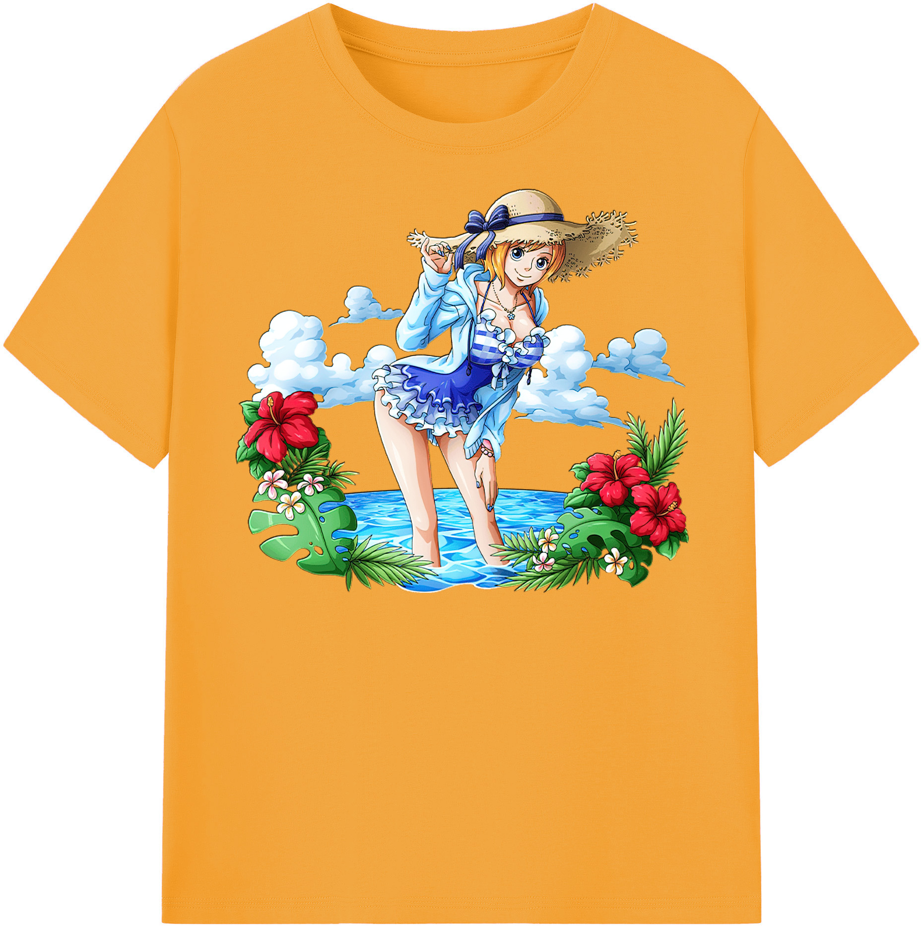ワンピース ナミ ONE PIECE Nami 綿100％半袖Tシャツ（フロントプリント）