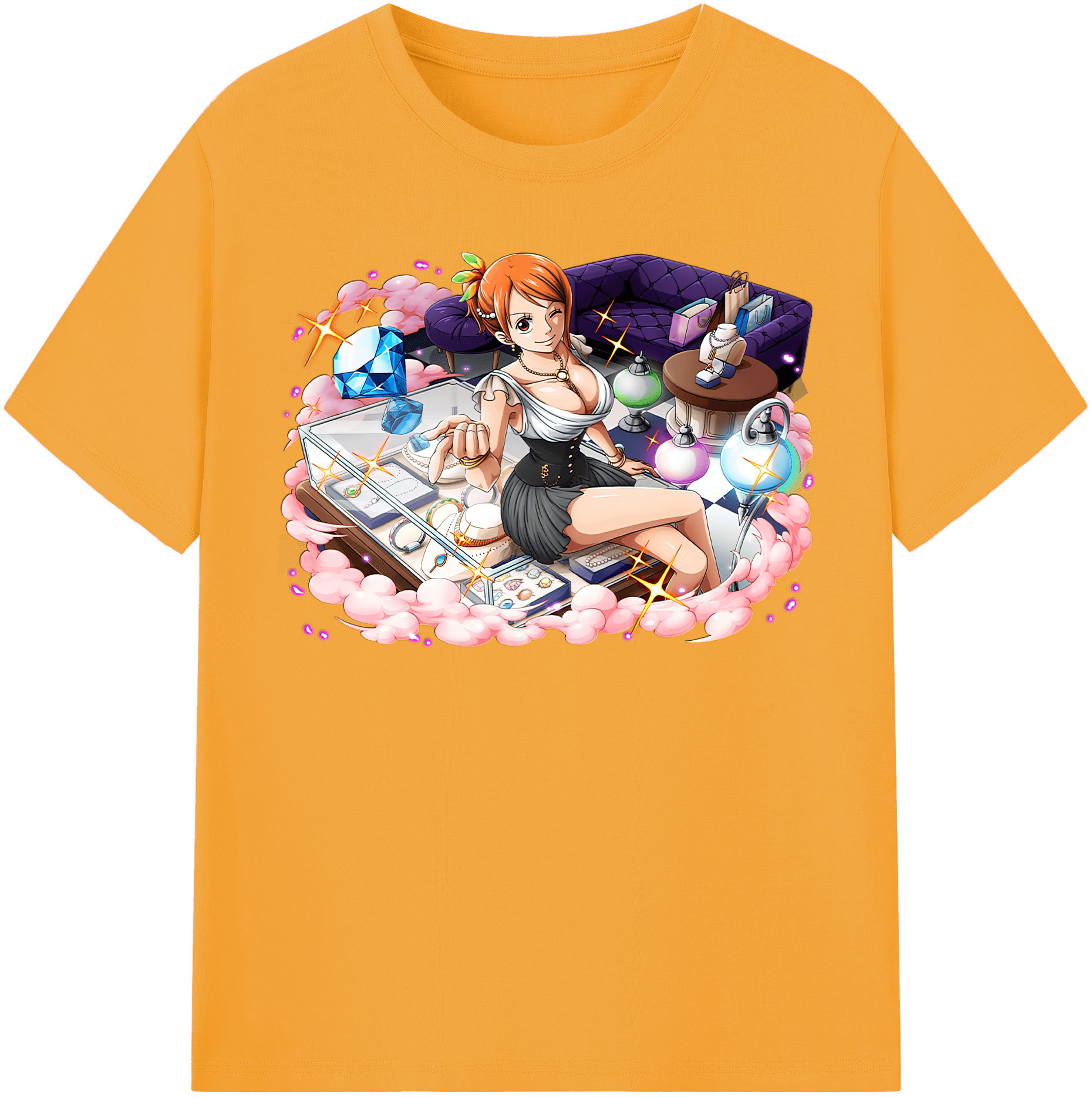 ワンピース ナミ ONE PIECE Nami 綿100％半袖Tシャツ（フロントプリント）