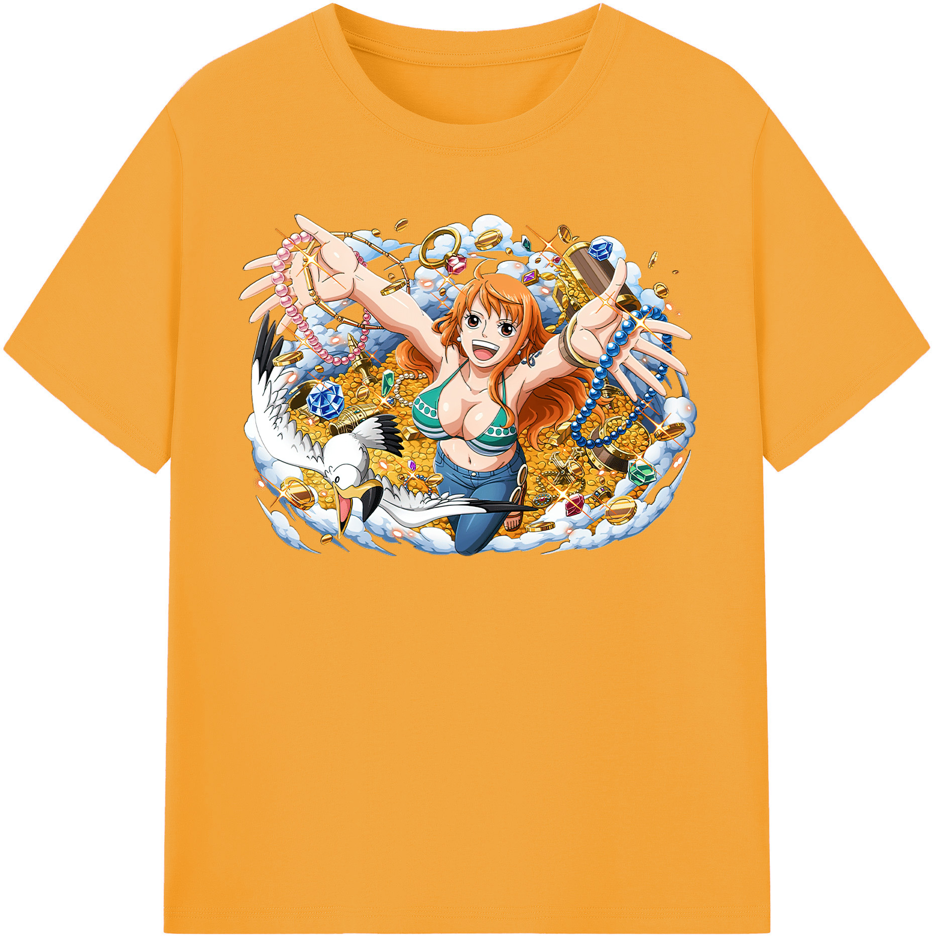 ワンピース ナミ ONE PIECE Nami 綿100％半袖Tシャツ（フロントプリント）