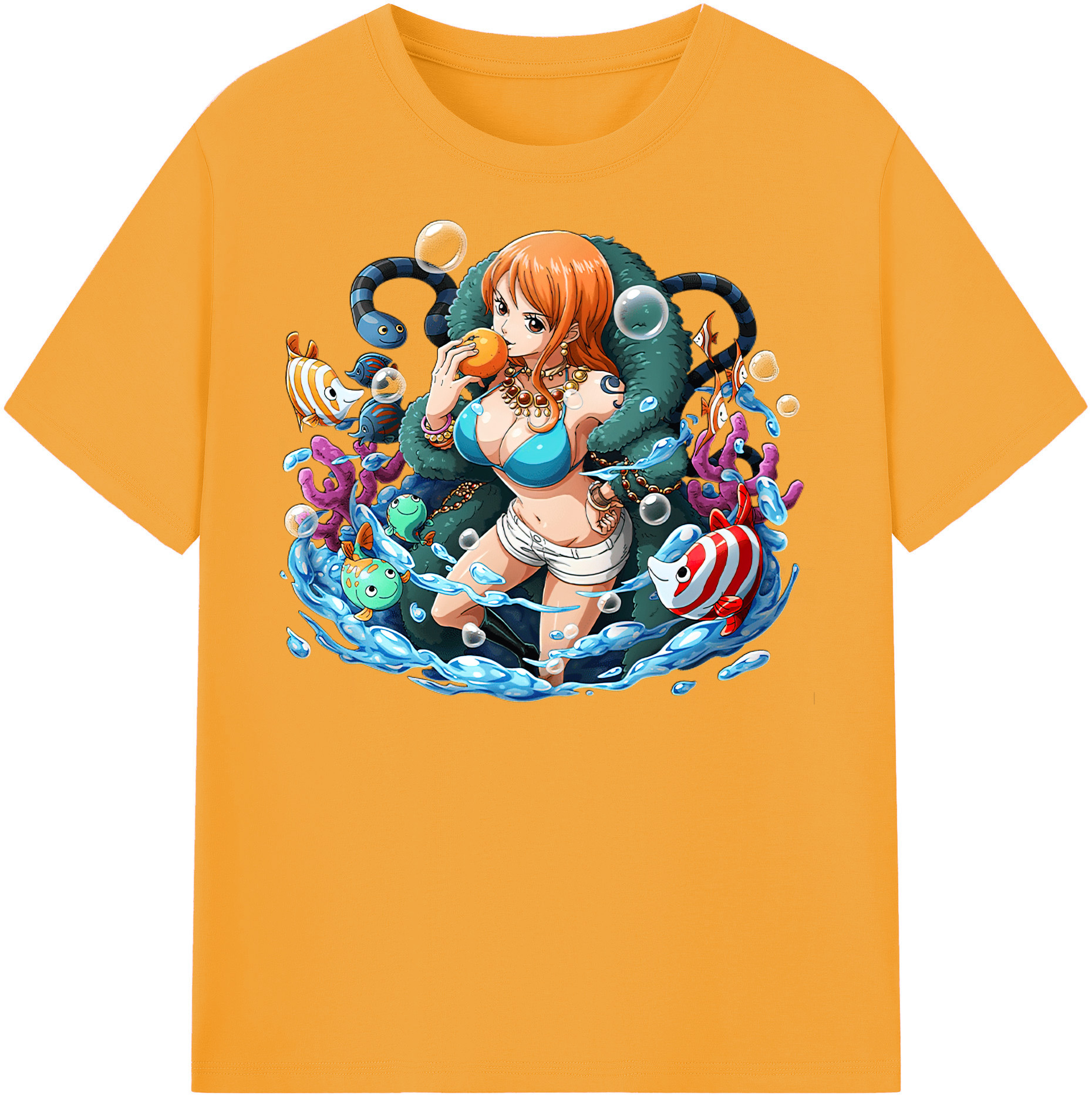 ワンピース ナミ ONE PIECE Nami 綿100％半袖Tシャツ（フロントプリント）