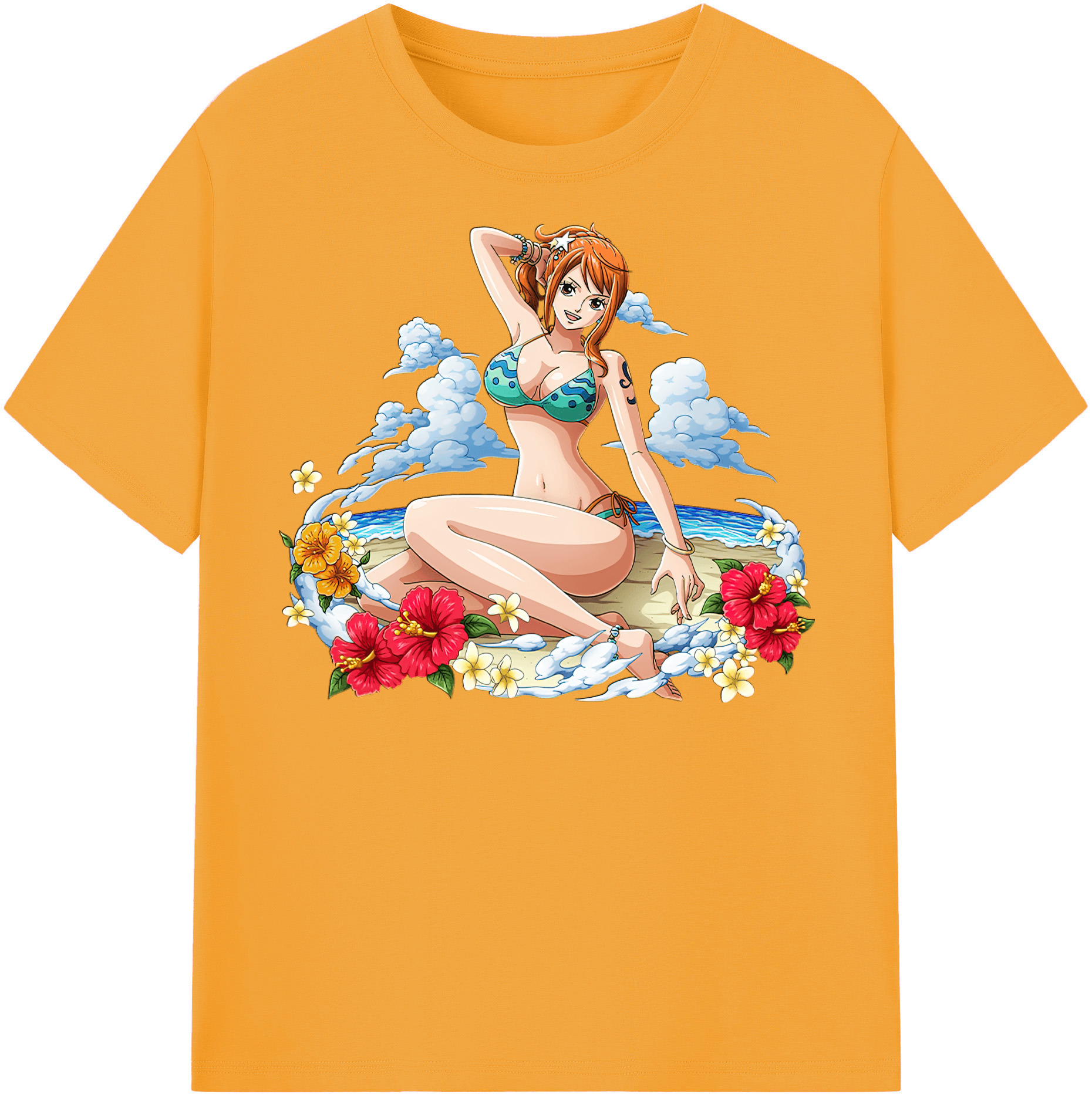 ワンピース ナミ ONE PIECE Nami 綿100％半袖Tシャツ（フロントプリント）