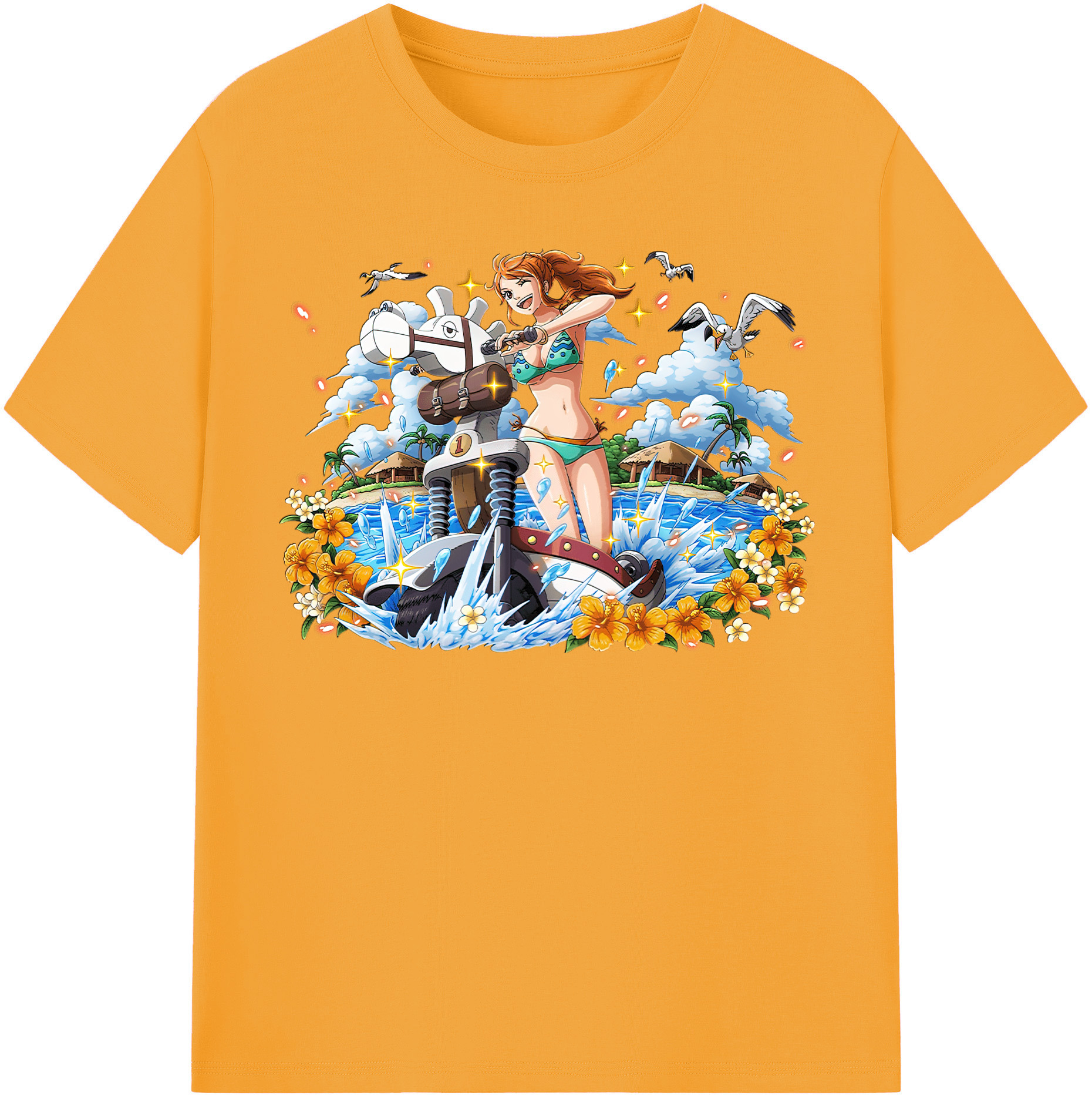 ワンピース ナミ ONE PIECE Nami 綿100％半袖Tシャツ（フロントプリント）