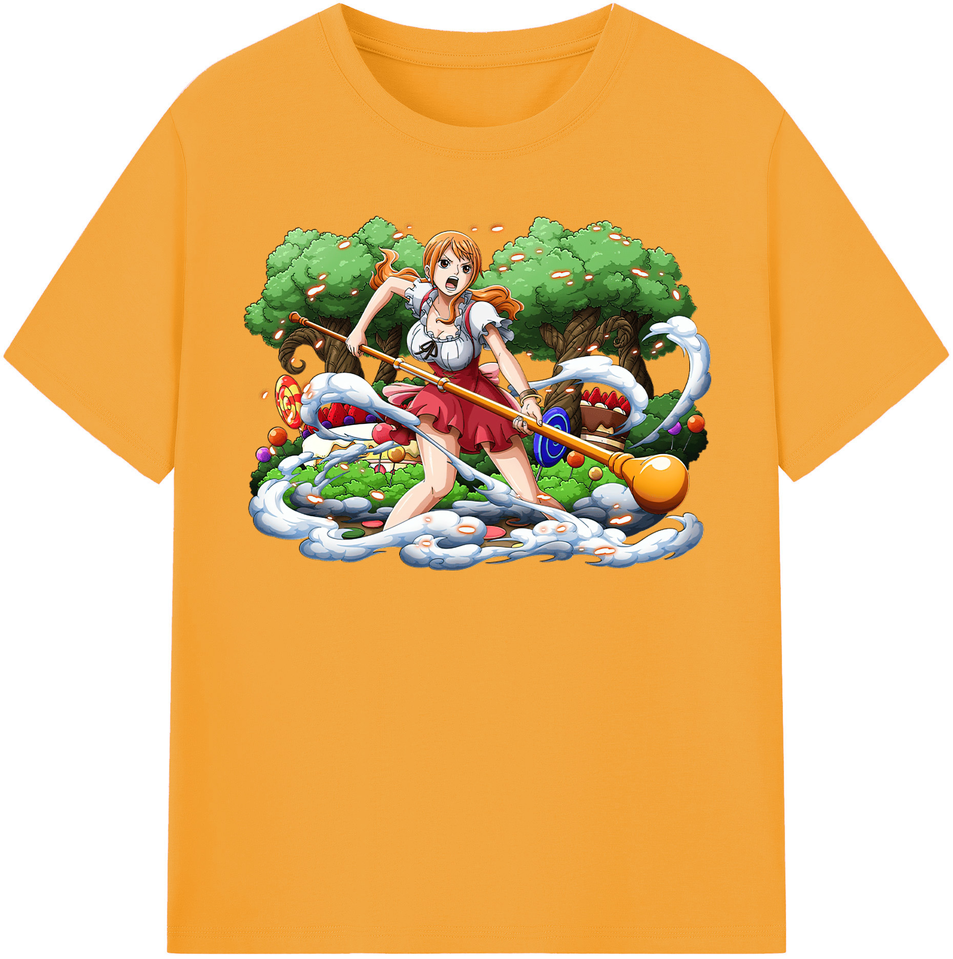 ワンピース ナミ ONE PIECE Nami 綿100％半袖Tシャツ（フロントプリント）