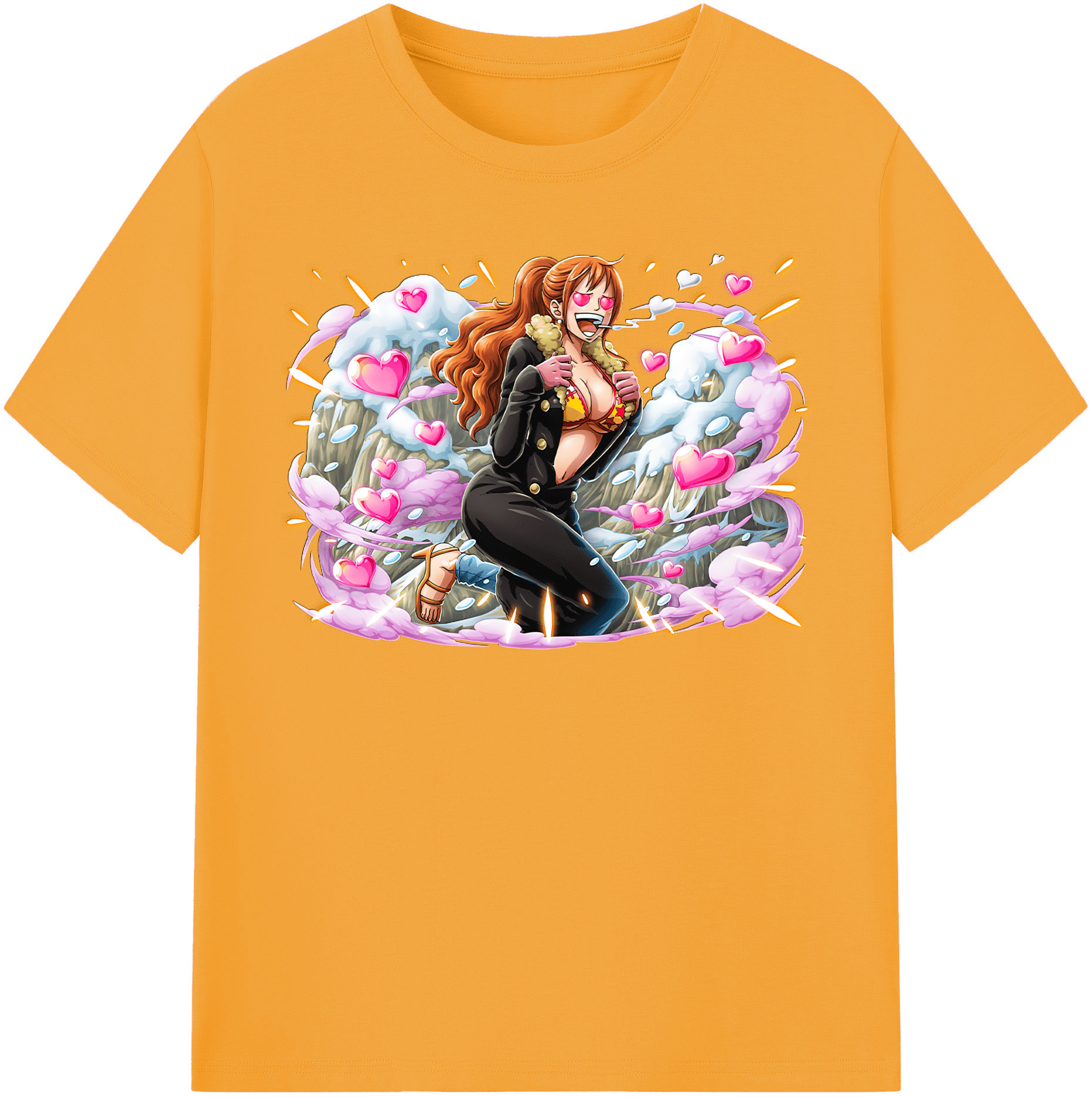 ワンピース ナミ ONE PIECE Nami 綿100％半袖Tシャツ（フロントプリント）