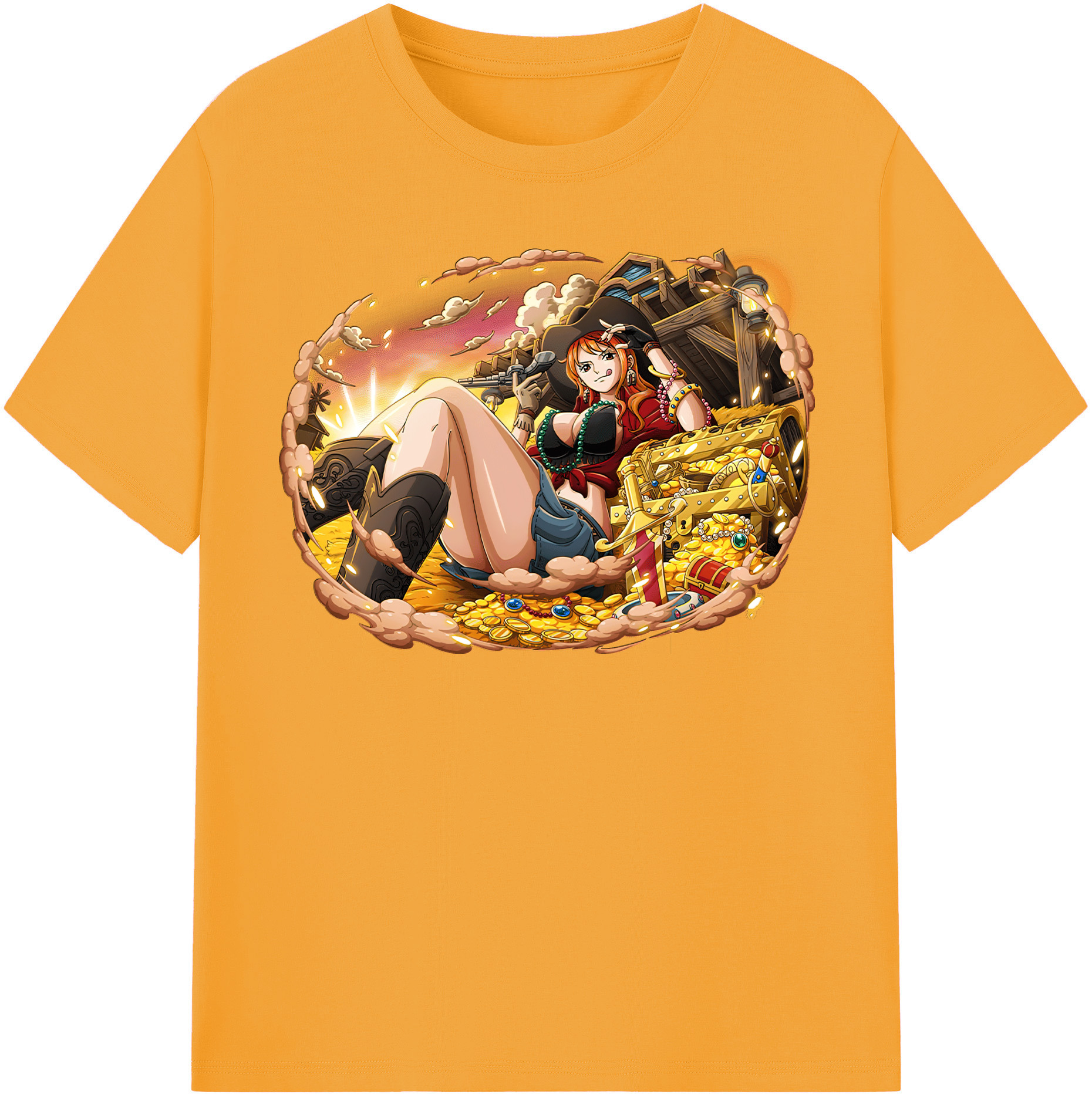 ワンピース ナミ ONE PIECE Nami 綿100％半袖Tシャツ（フロントプリント）