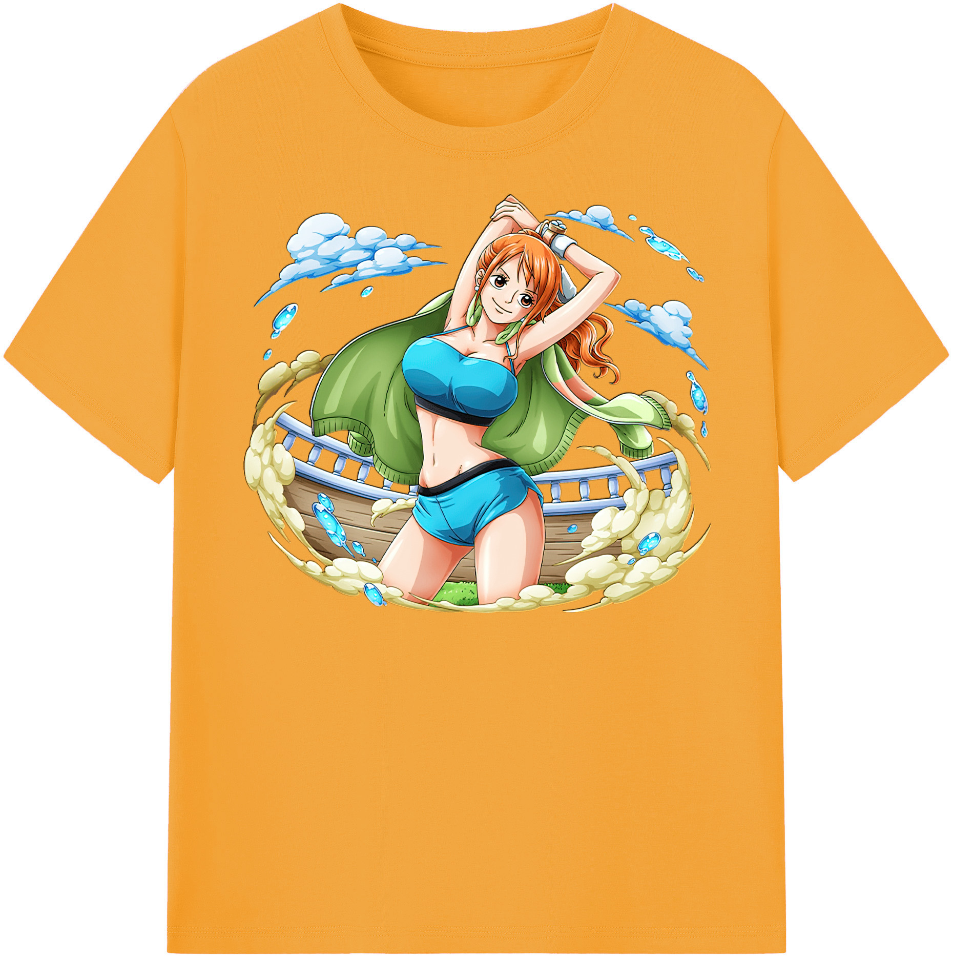 ワンピース ナミ ONE PIECE Nami 綿100％半袖Tシャツ（フロントプリント）