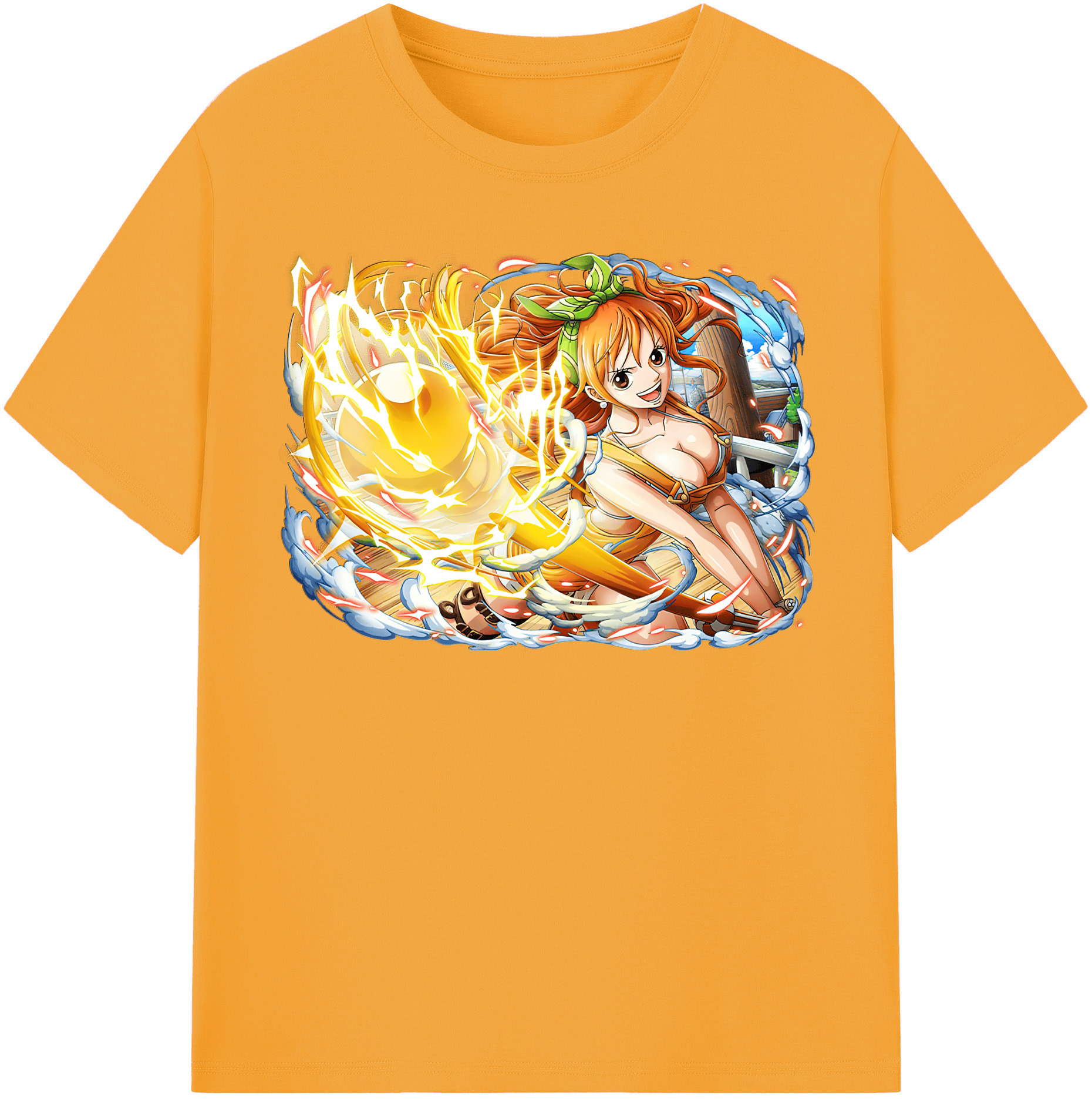 ワンピース ナミ ONE PIECE Nami 綿100％半袖Tシャツ（フロントプリント）
