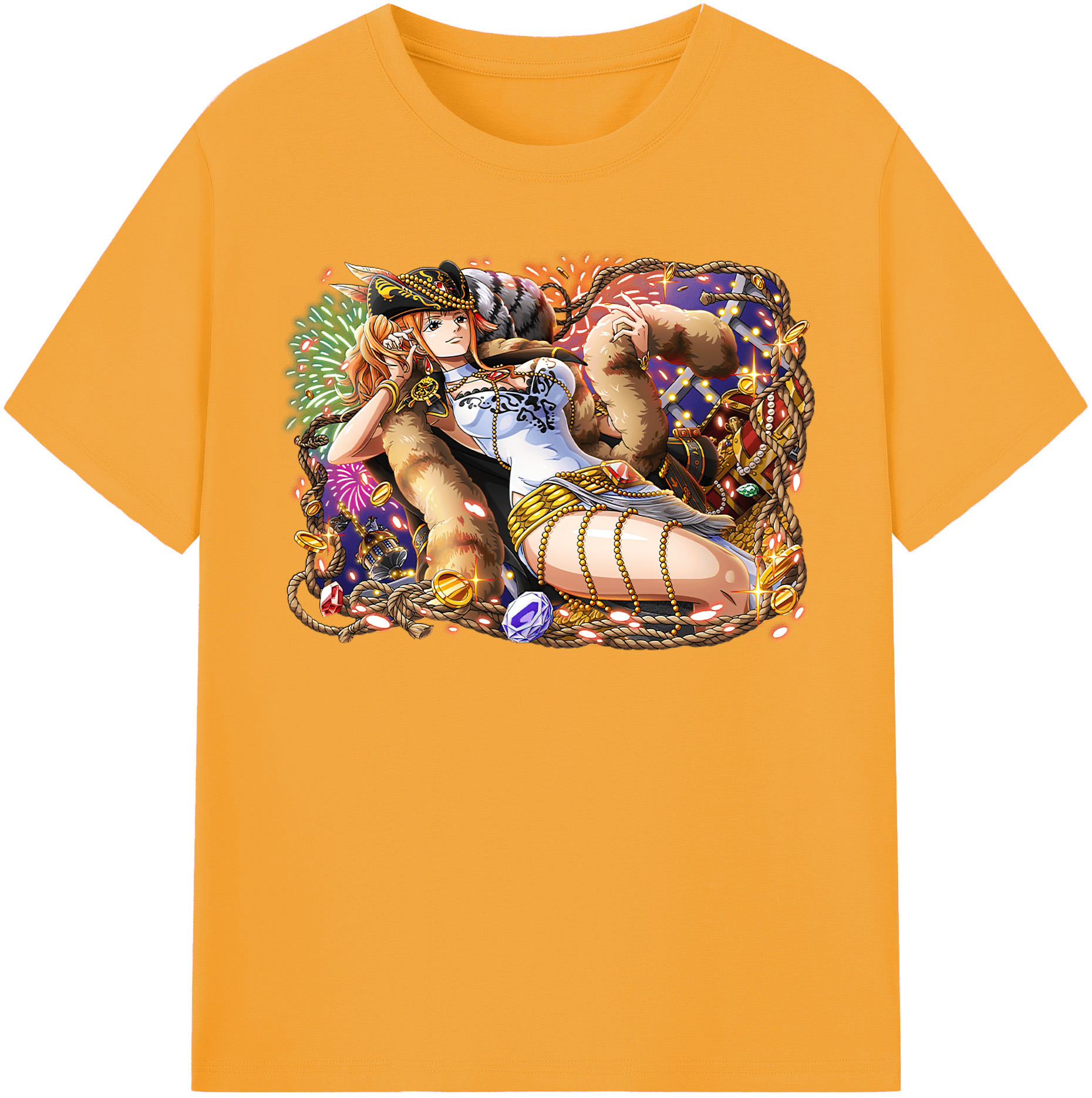 ワンピース ナミ ONE PIECE Nami 綿100％半袖Tシャツ（フロントプリント）