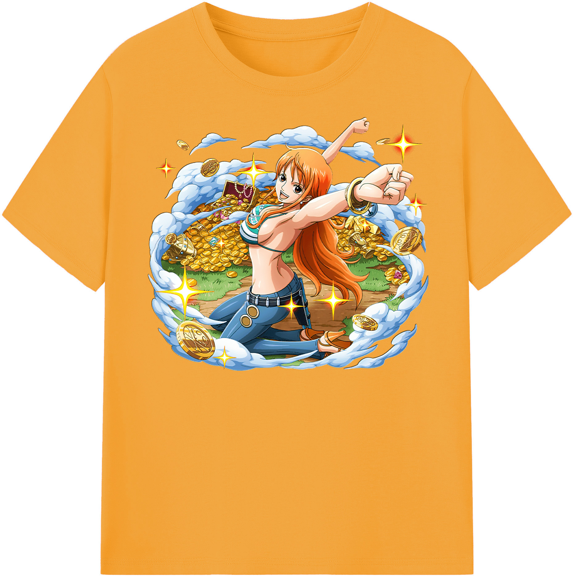 ワンピース ナミ ONE PIECE Nami 綿100％半袖Tシャツ（フロントプリント）