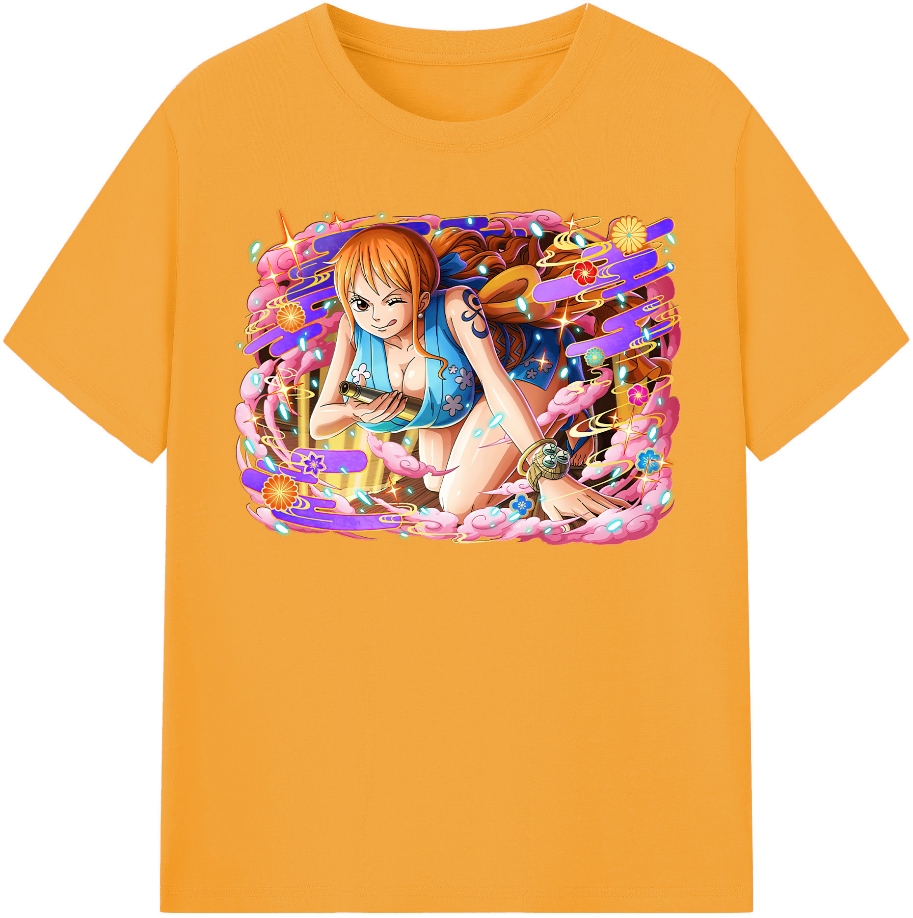 ワンピース ナミ ONE PIECE Nami 綿100％半袖Tシャツ（フロントプリント）
