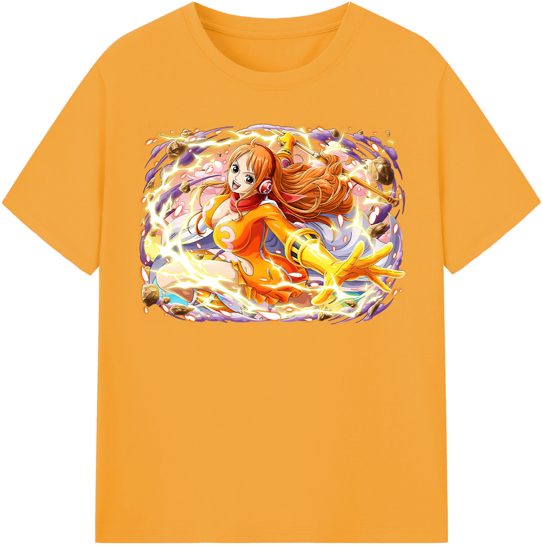 ワンピース ナミ ONE PIECE Nami 綿100％半袖Tシャツ（フロントプリント）